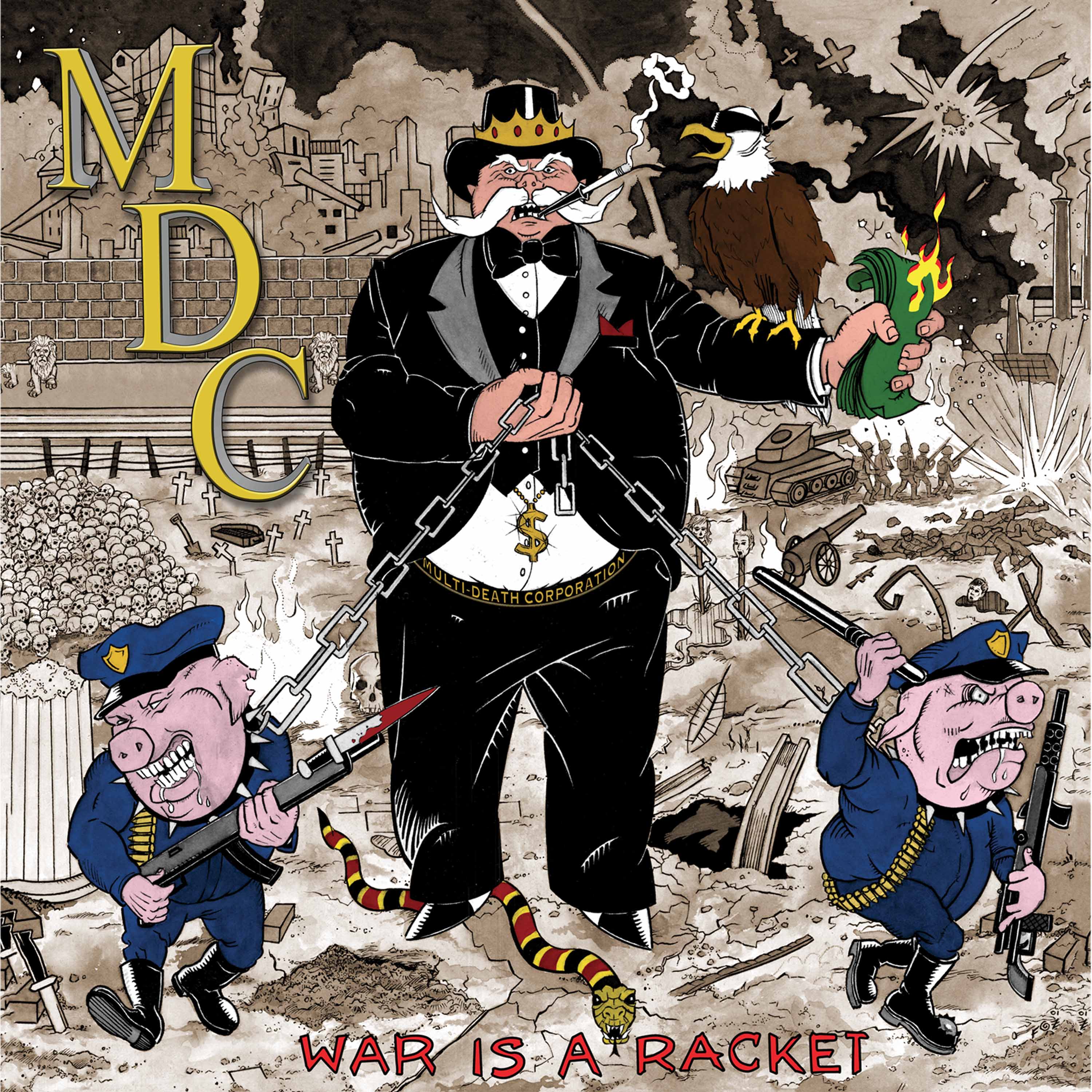 MDC - War Is A Racket (Gold-Black Splatter Vinyl) - Image 3