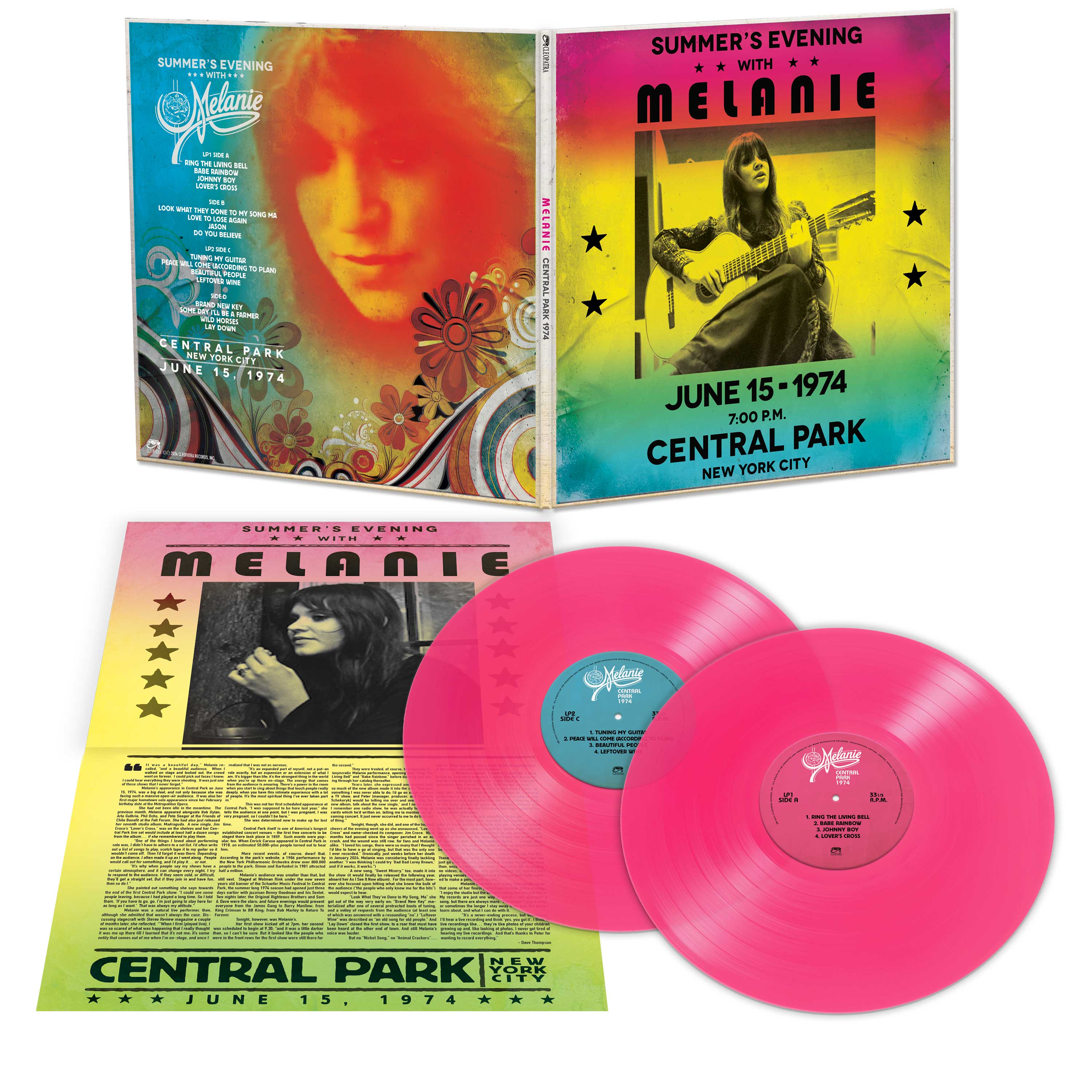Melanie - Central Park 1974 (Pink Double Vinyl) - Image 2
