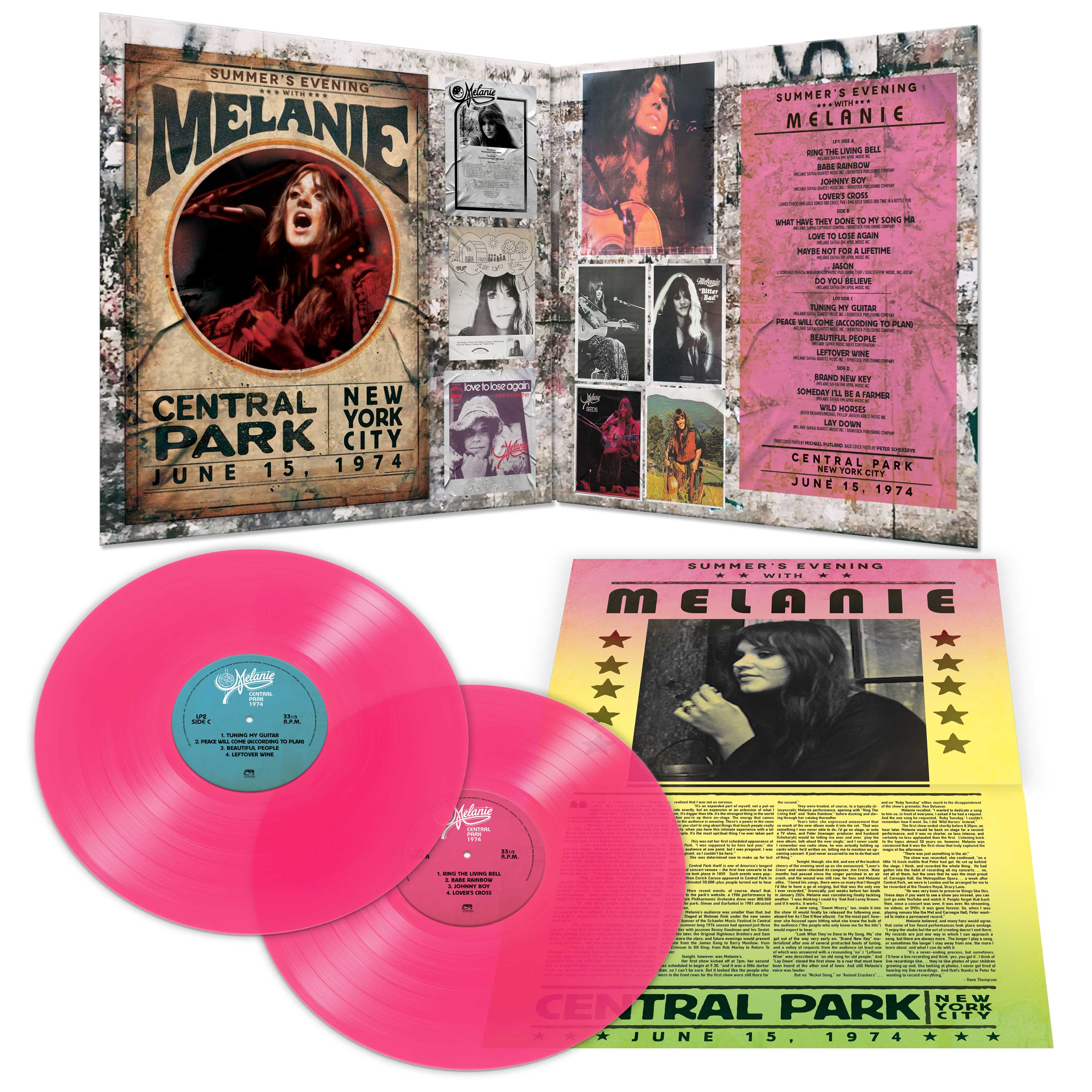 Melanie - Central Park 1974 (Pink Double Vinyl) - Image 3