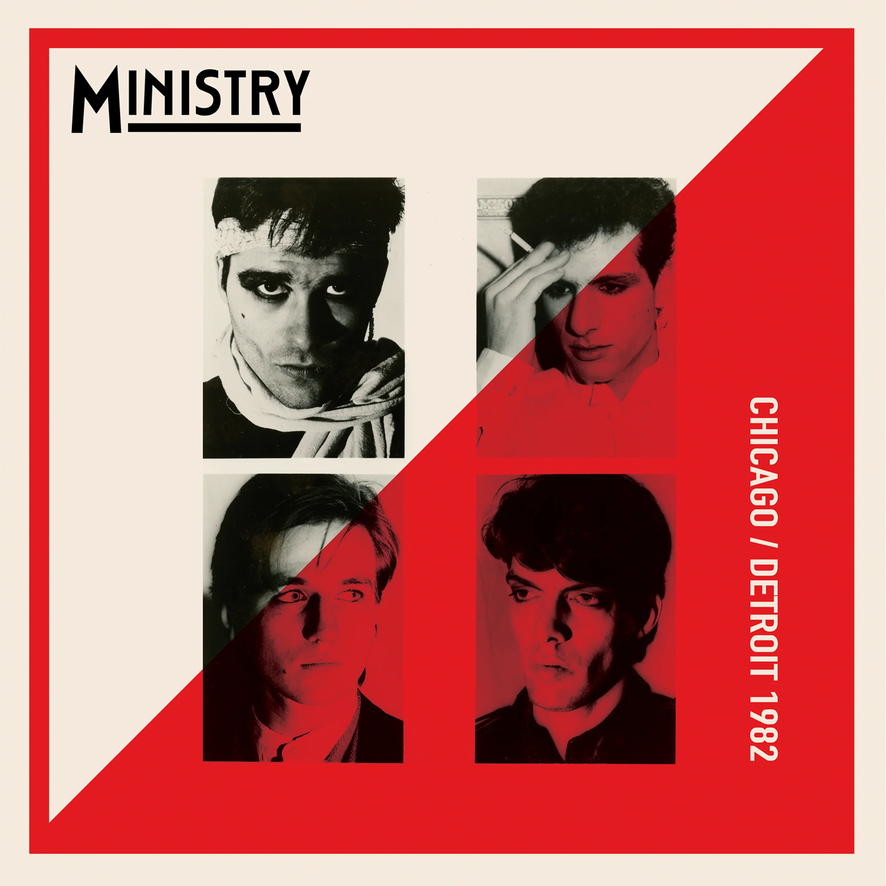 Ministry - Chicago - Detroit 1982 (Red-Black Marble Vinyl) - Image 3
