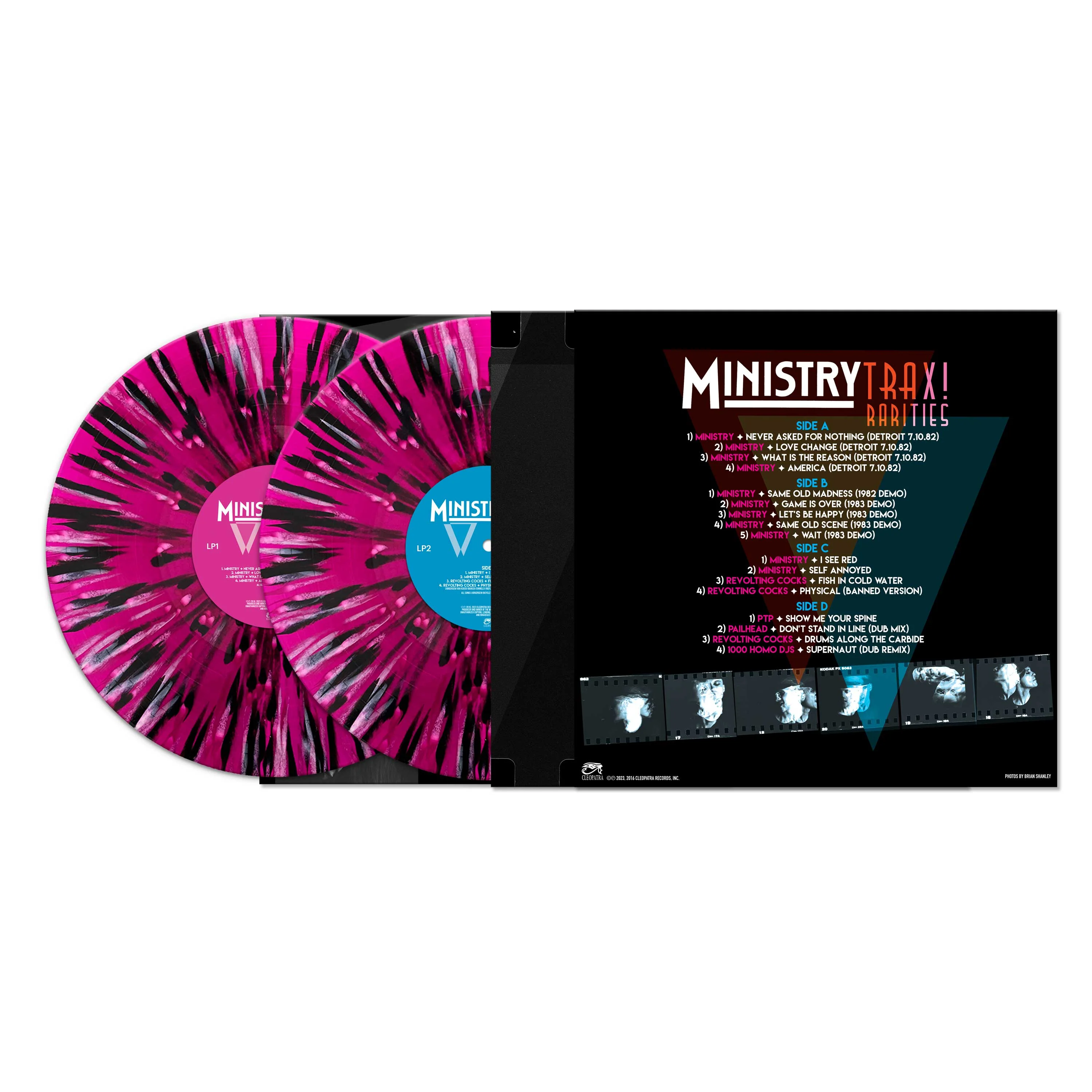 Ministry - Trax! Rarities (Limited Edition Magenta-Black-White Splatter Double Vinyl) - Image 2