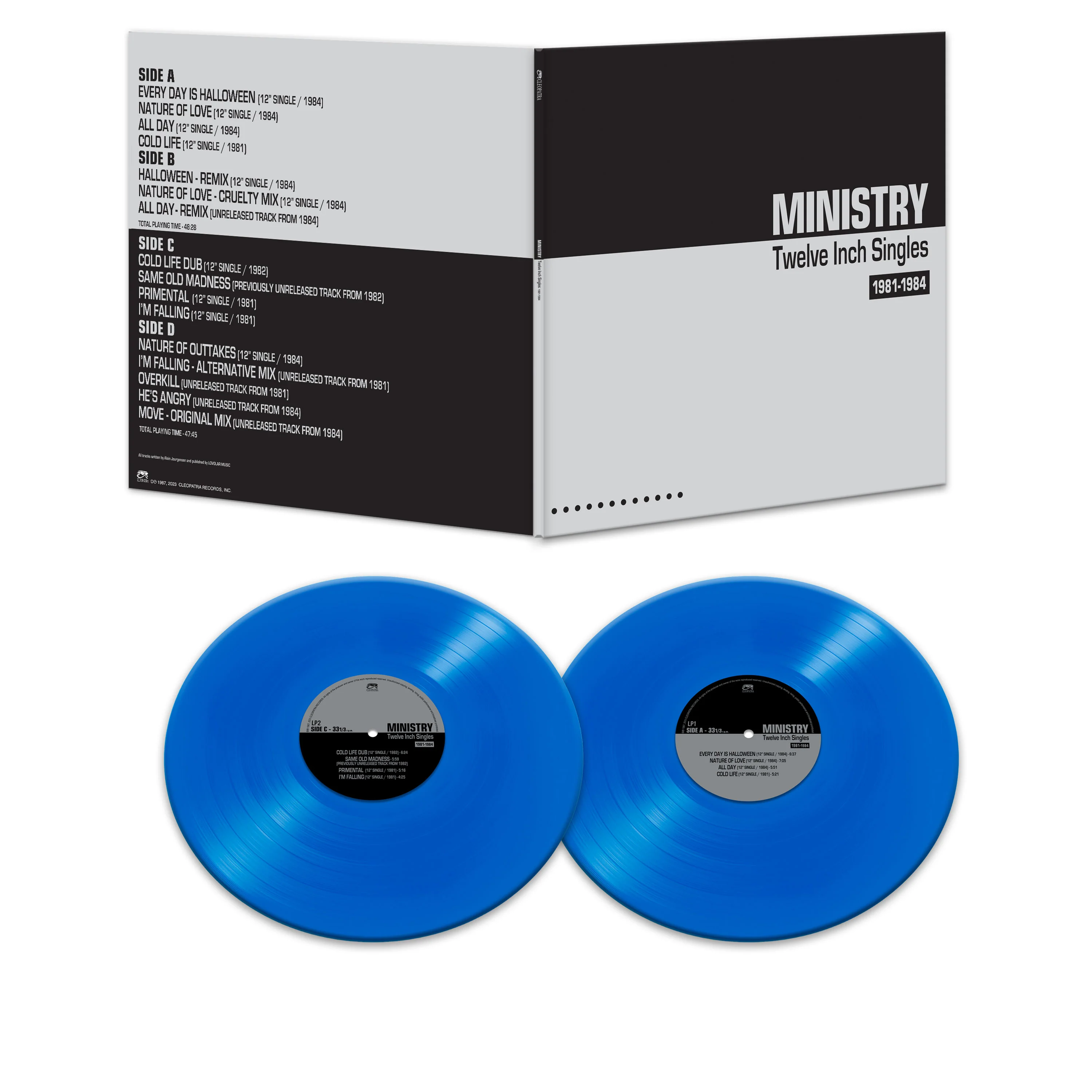Ministry - Twelve Inch Singles 1981-1984  (Blue Double Vinyl LP) - Image 2