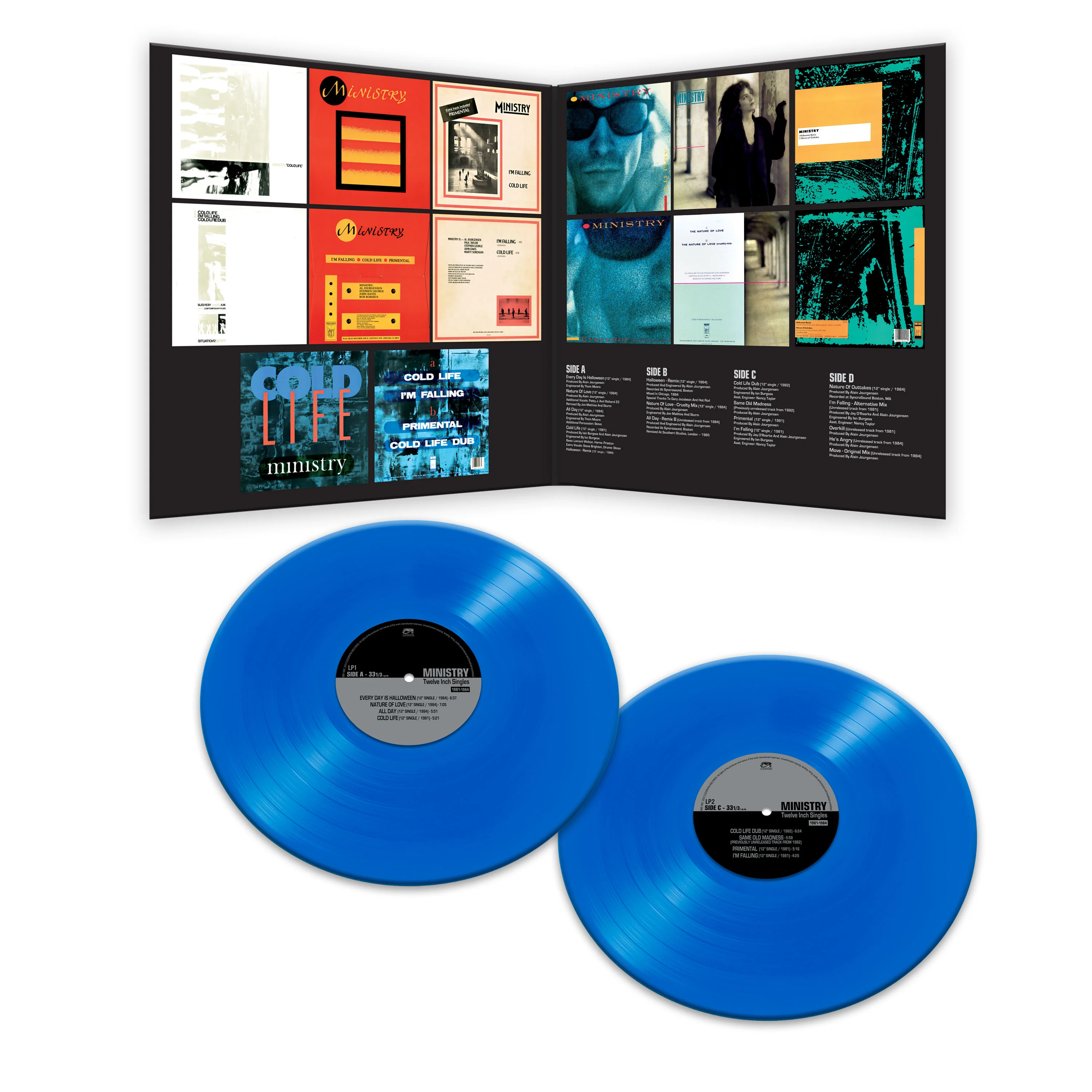 Ministry - Twelve Inch Singles 1981-1984  (Blue Double Vinyl LP) - Image 3