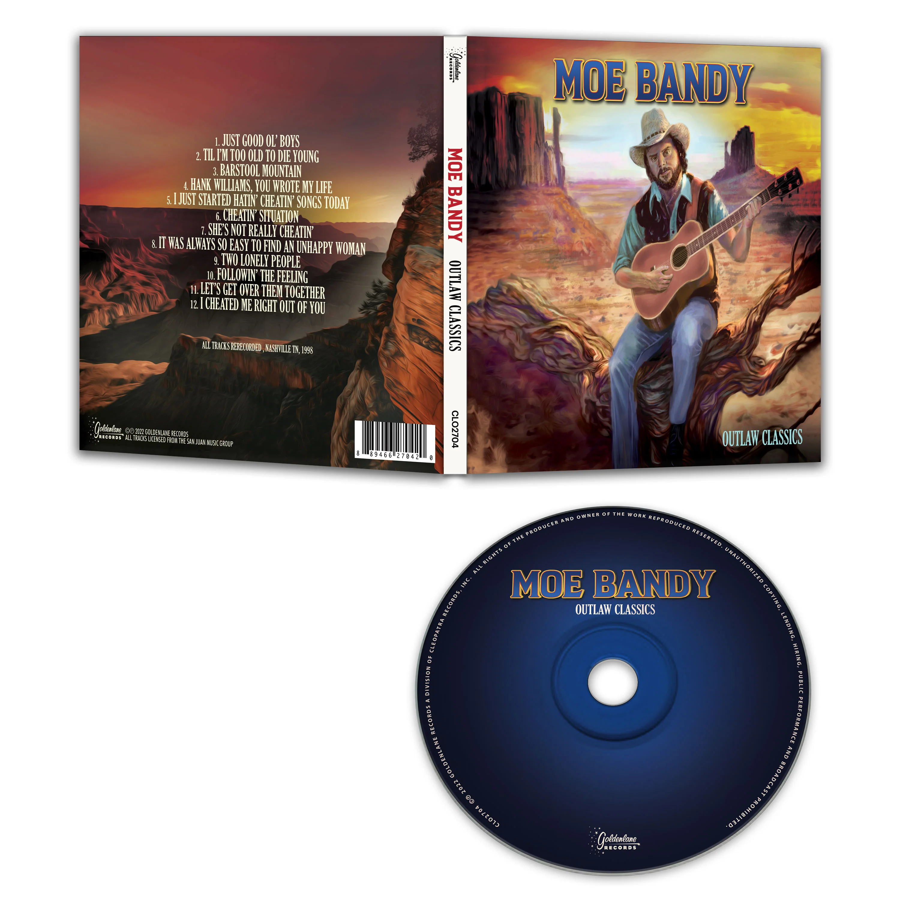 Moe Bandy - Outlaw Classics (CD Digipak) - Image 3