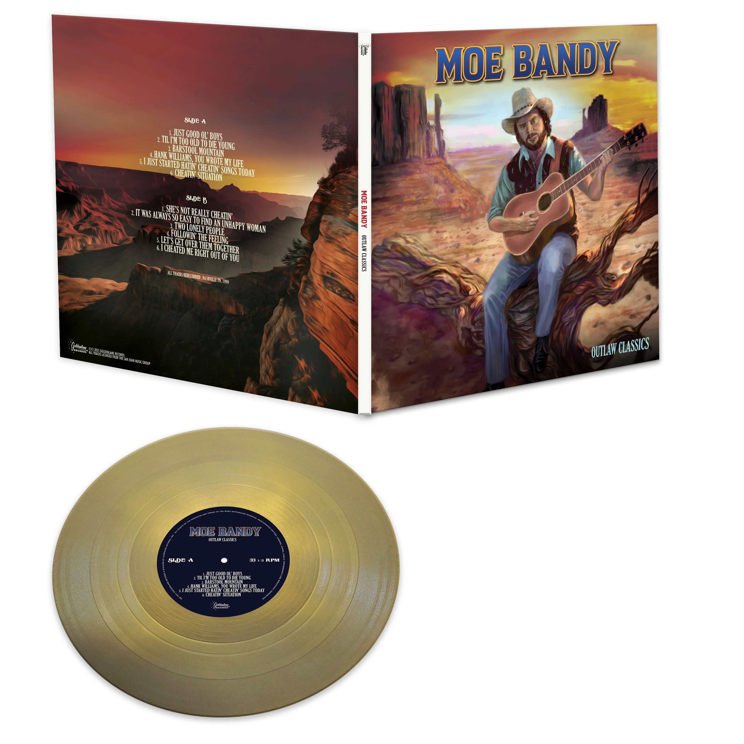 Moe Bandy - Outlaw Classics (Limited Edition Colored Vinyl) - Image 3