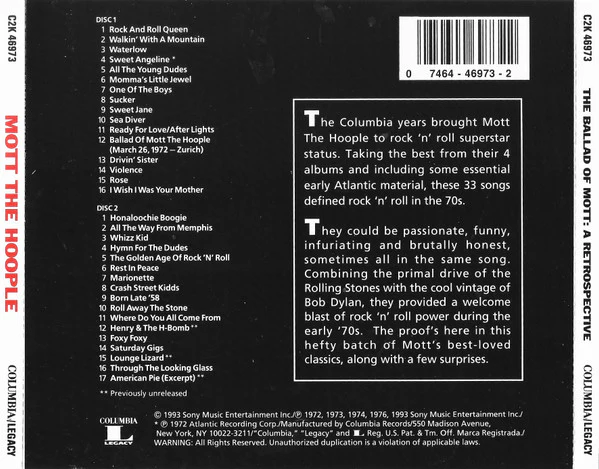 Mott The Hoople - The Ballad Of Mott: A Retrospective (2 CD) - Image 2