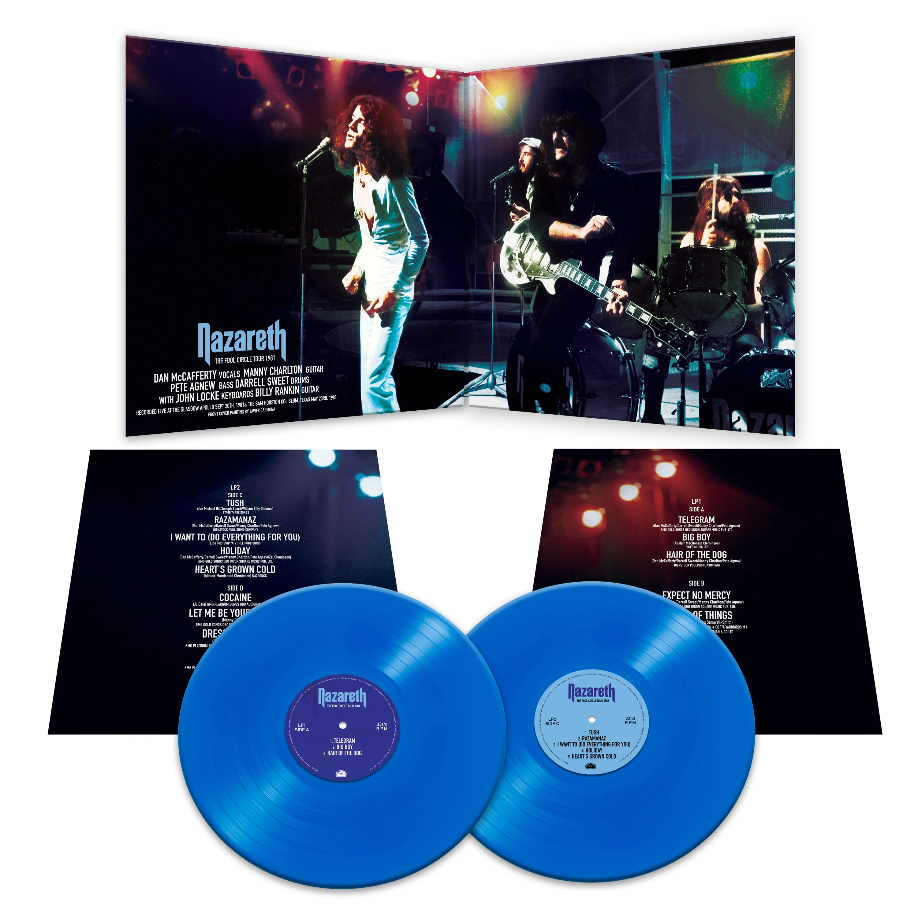 Nazareth - The Fool Circle Tour 1981 (Blue Double Vinyl) - Image 3