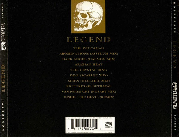 Nosferatu - Legend (CD) Gothic Death Rock Out of Print - Image 2
