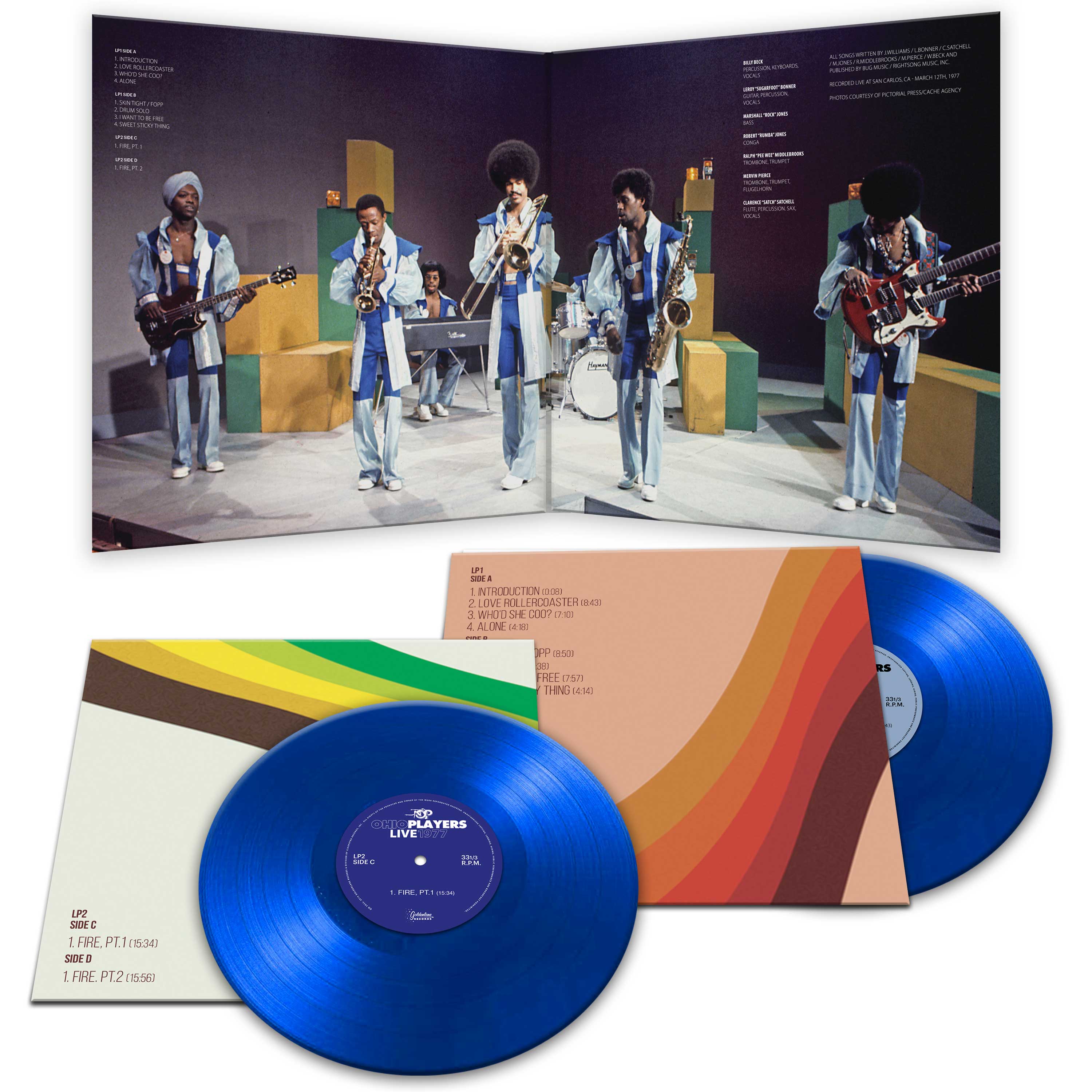 Ohio Players - Live 1977 (Limited Edition Blue Double Vinyl) - Image 3