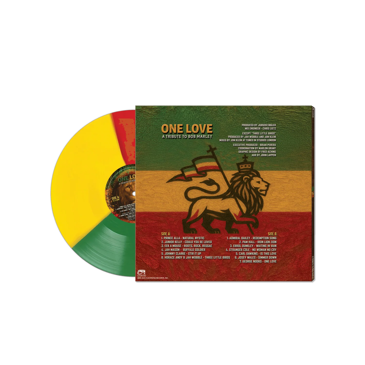 One Love - A Tribute To Bob Marley (Green/Yellow/Red Split Color Vinyl LP) - Image 2