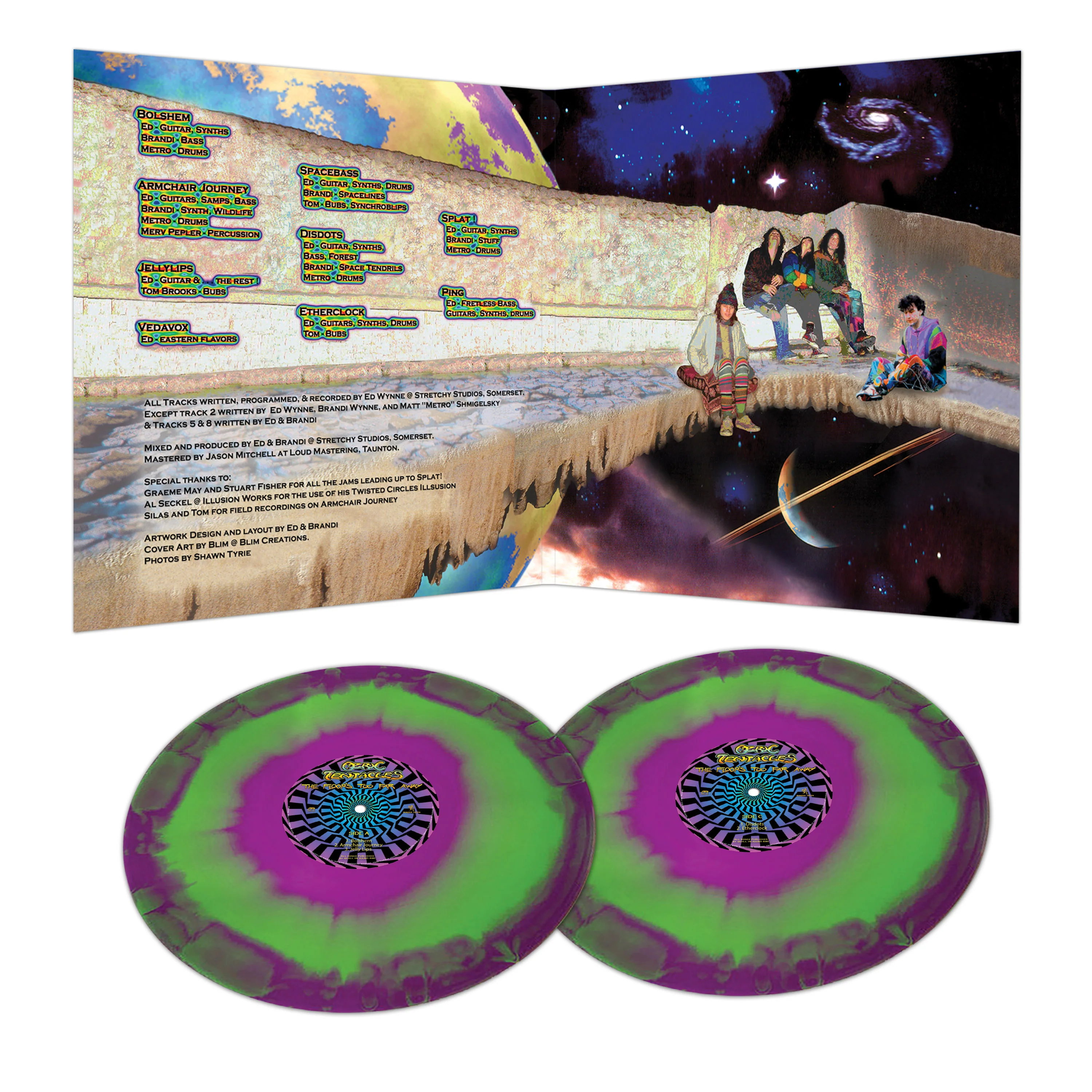Ozric Tentacles - The Floor's Too Far Away (Purple & Green Haze Double Vinyl) - Image 3