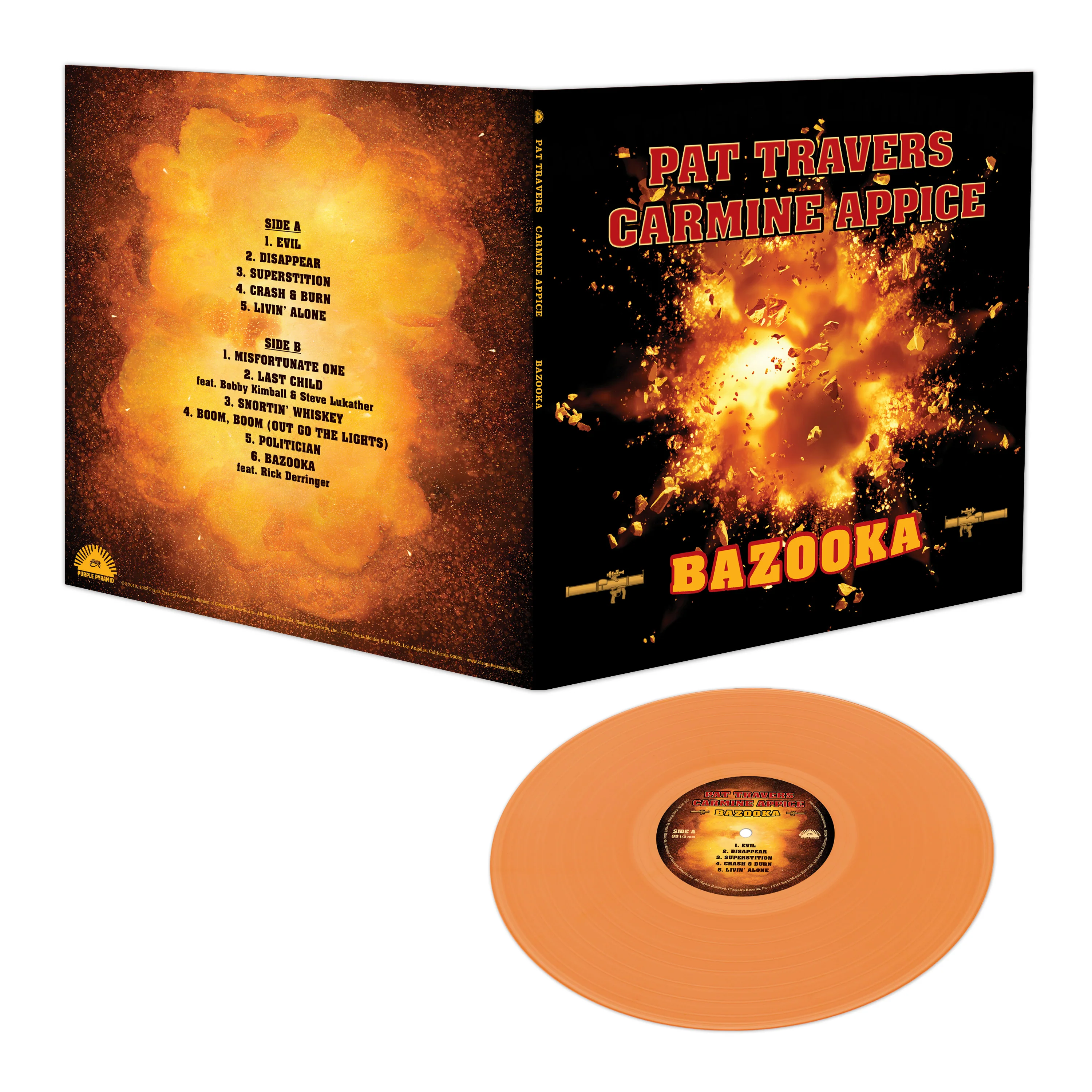Pat Travers & Carmine Appice - Bazooka (Orange Vinyl) - Image 2