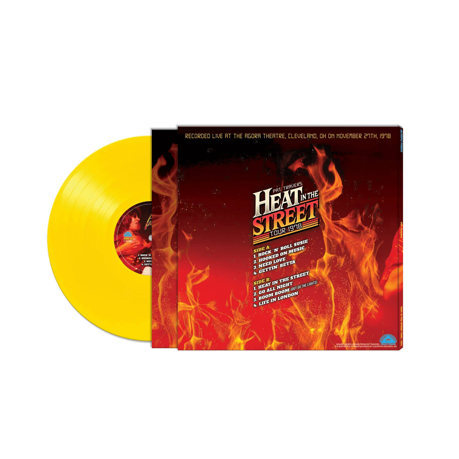Pat Travers - Heat In The Street Tour - 1978 (Yellow Vinyl LP) - Image 2
