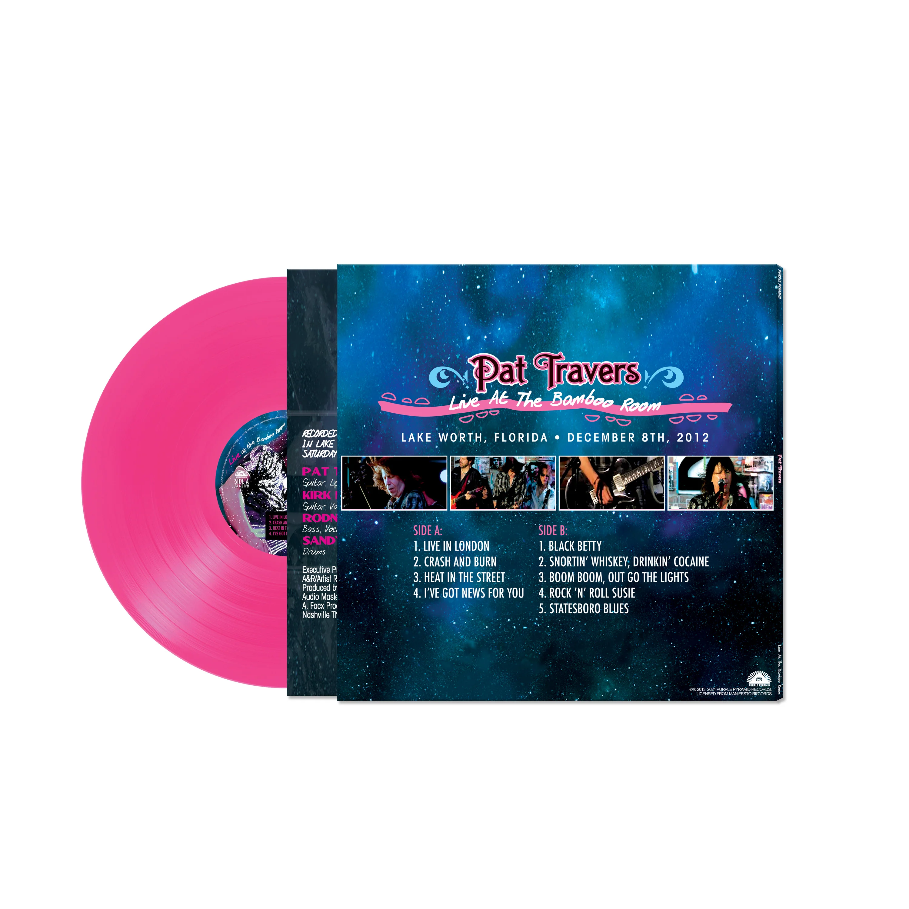 Pat Travers - Live At The Bamboo Room (Pink Vinyl) - Image 2