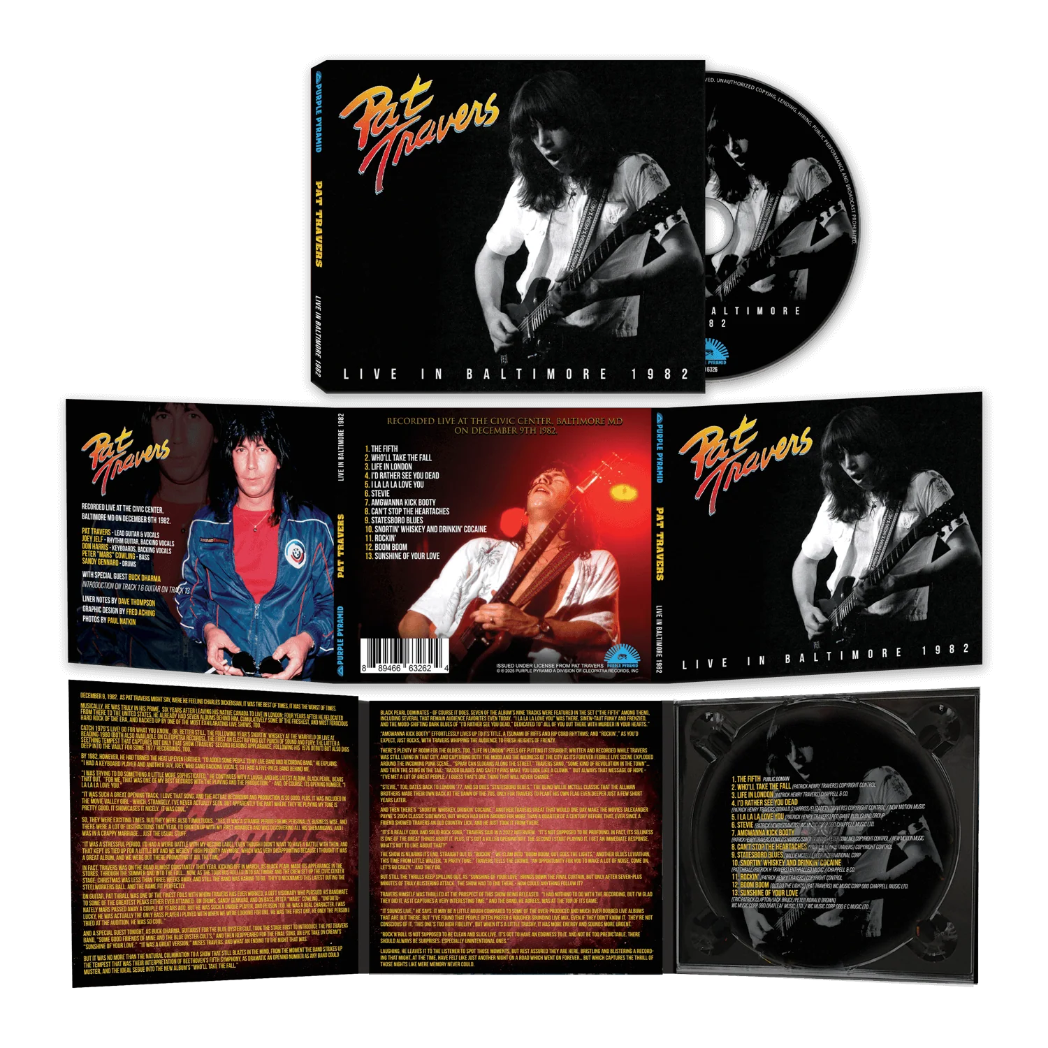 Pat Travers - Live In Baltimore 1982 (CD) - Image 2