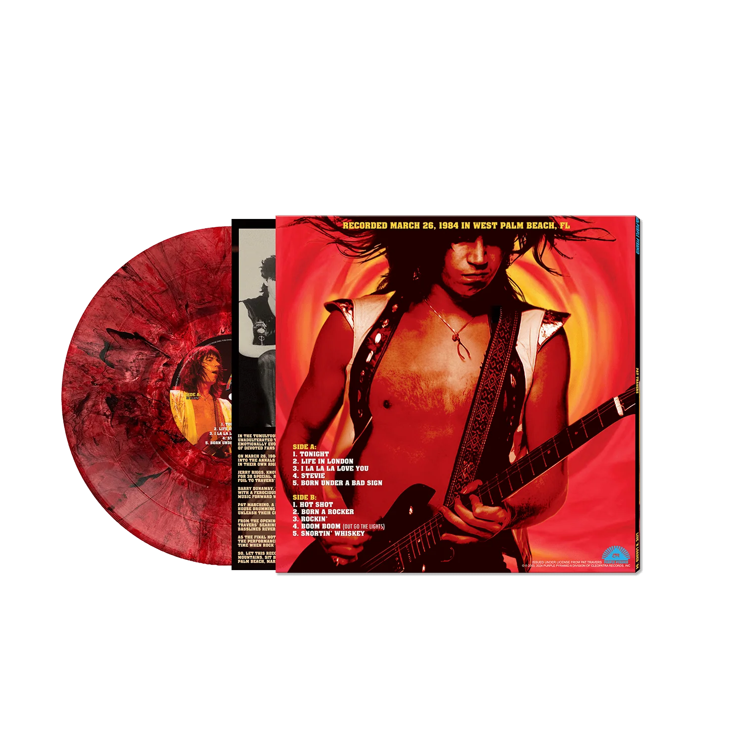 Pat Travers - Live 'N Loaded '84 (Red Marble Vinyl) - Image 2