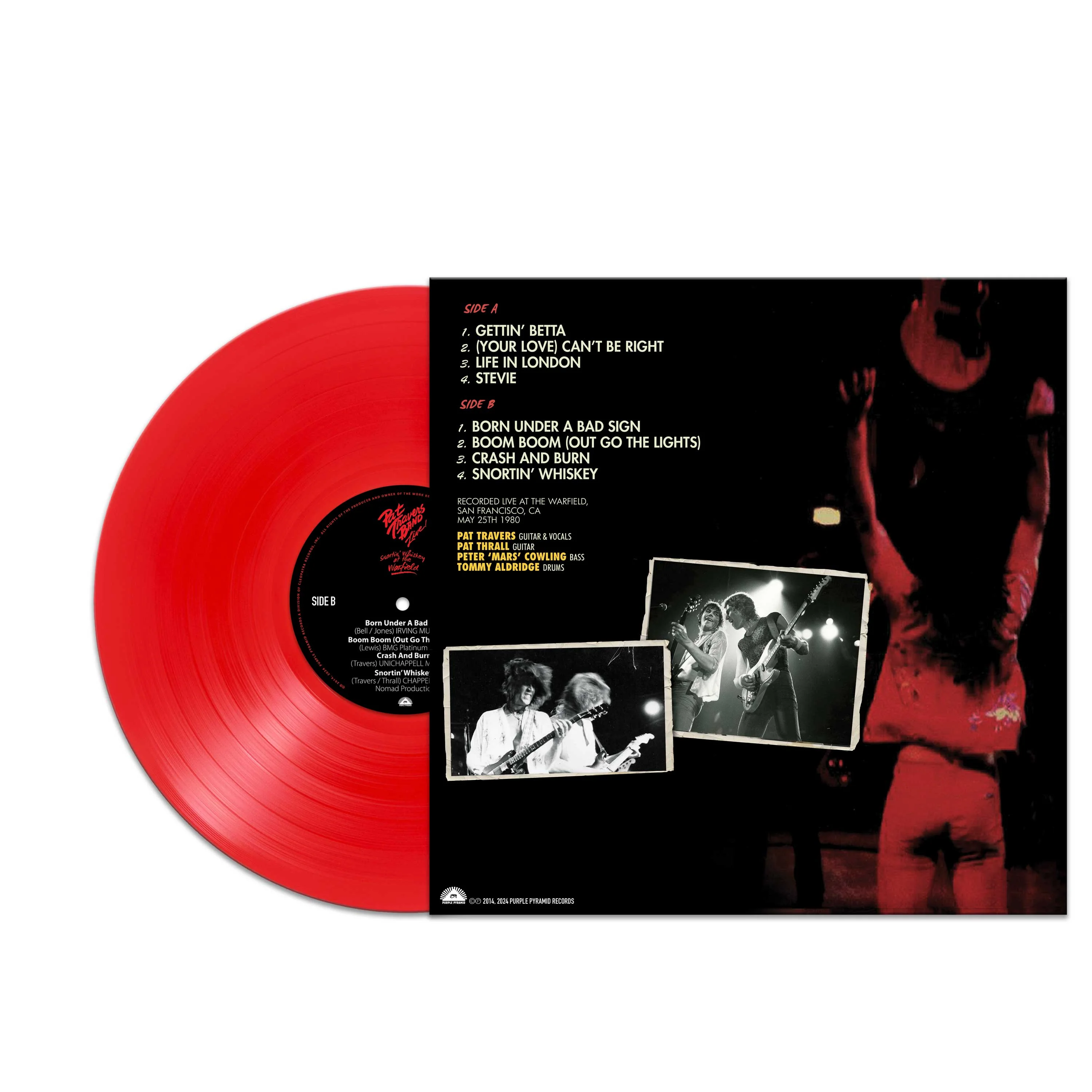 Pat Travers - Snortin' Whiskey At The Warfield (Red Vinyl) - Image 2