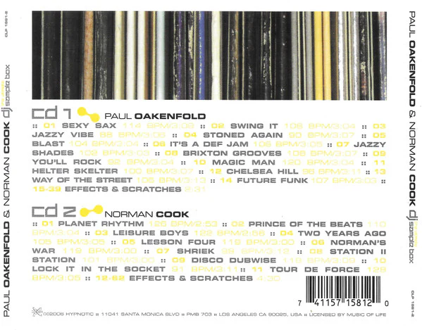 Paul Oakenfold & Norman Cook - The Ultimate DJ Sample Box (2 CD) - Image 2