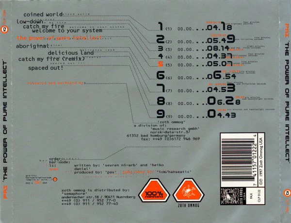Pax - The Power of Pure Intellect (CD) - Image 3