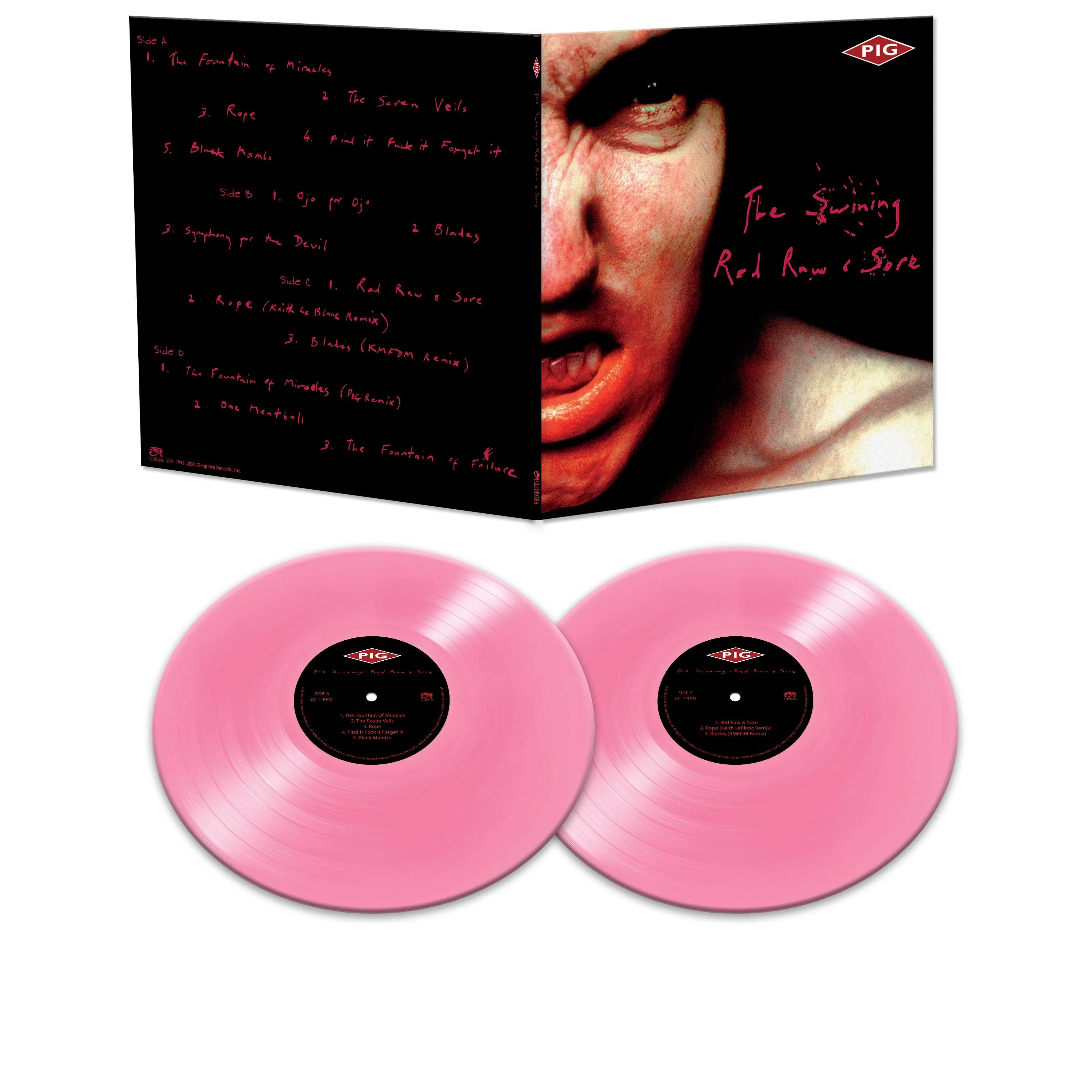 PIG - The Swining - Red, Raw & Sore (Pink Double Vinyl) - Image 2