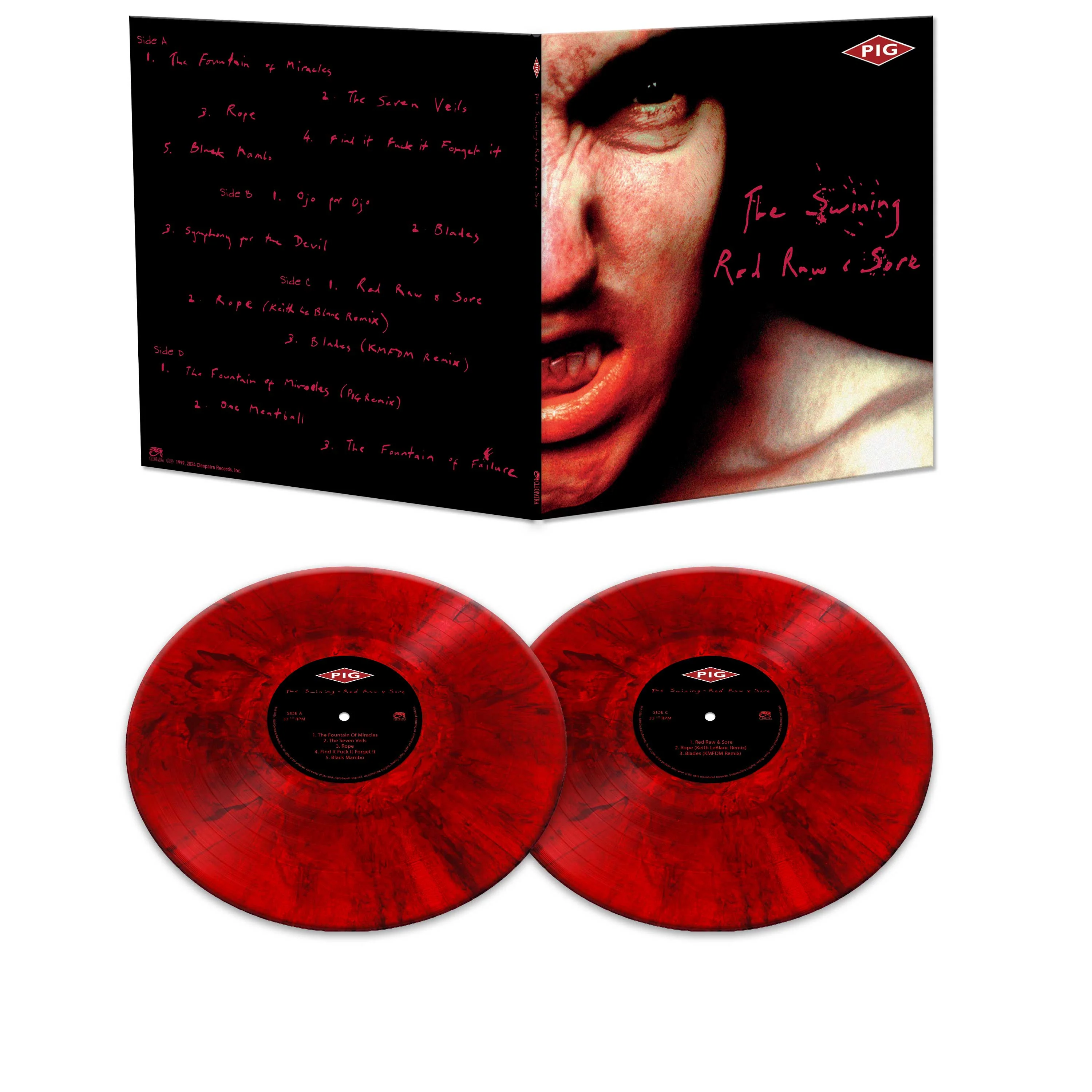 PIG - The Swining - Red, Raw & Sore (Red Marble Double Vinyl) - Image 2