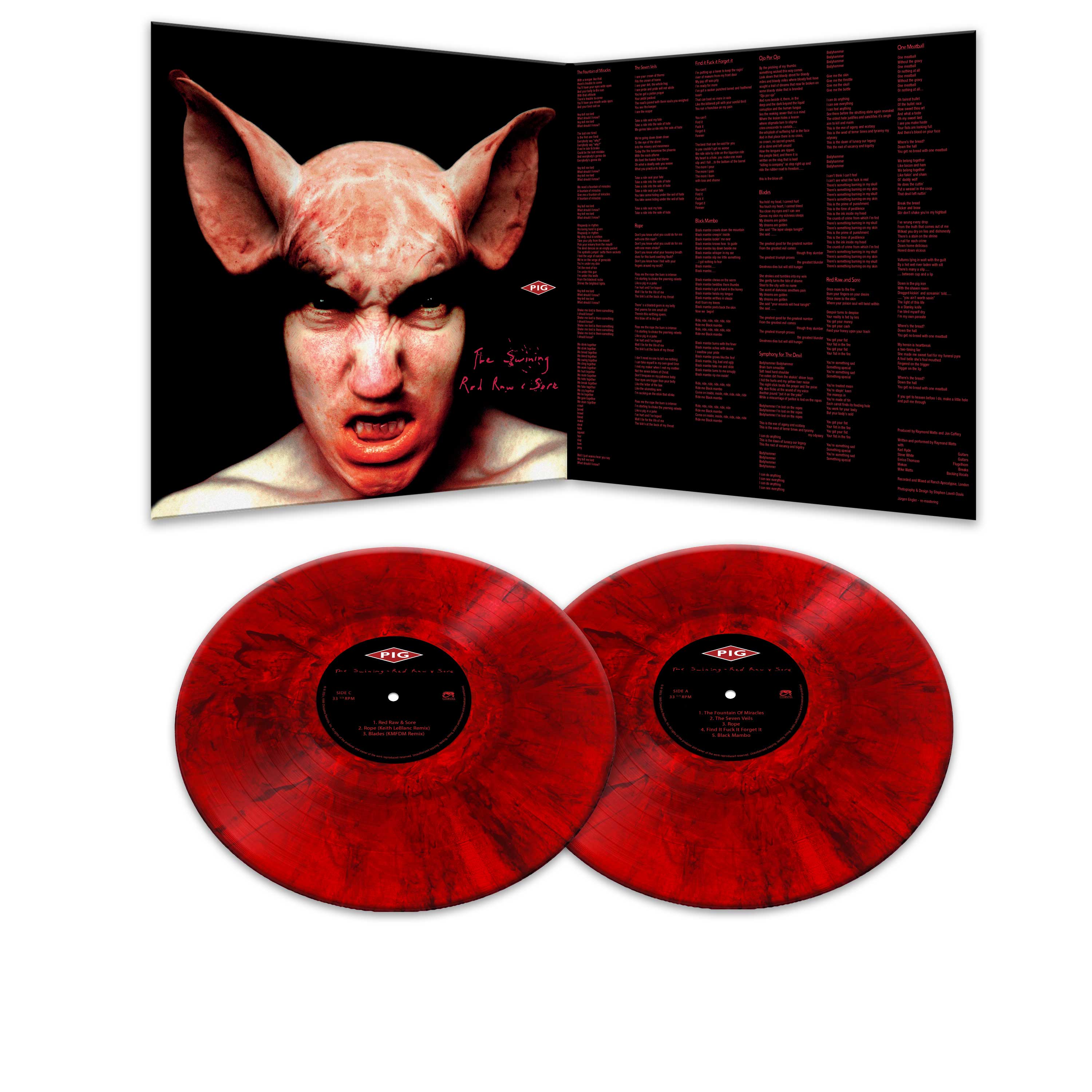 PIG - The Swining - Red, Raw & Sore (Red Marble Double Vinyl) - Image 3