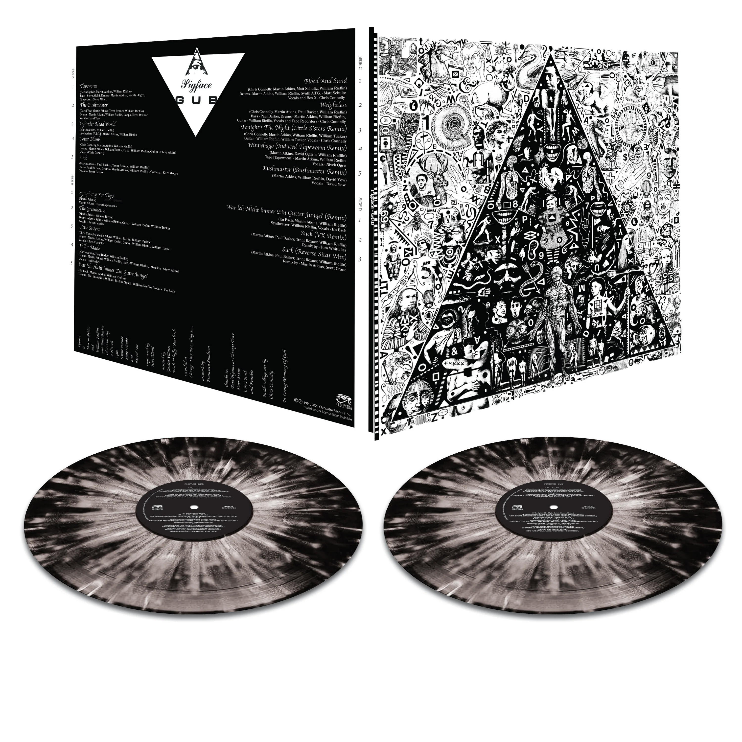 Pigface - Gub (Black-White Splatter Double Vinyl) - Image 2