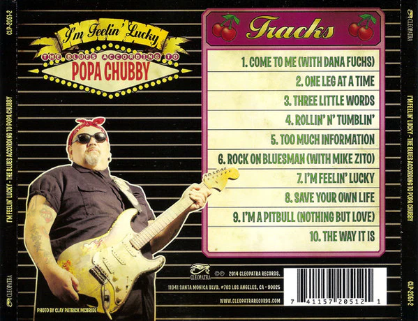 Popa Chubby - I’m Feelin’ Lucky - The Blues According To Popa Chubby (CD) - Image 2