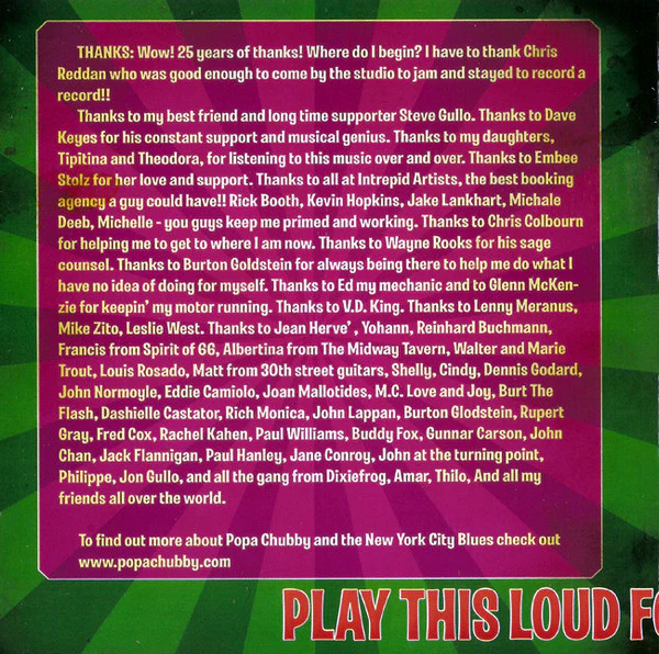 Popa Chubby - I’m Feelin’ Lucky - The Blues According To Popa Chubby (CD) - Image 3