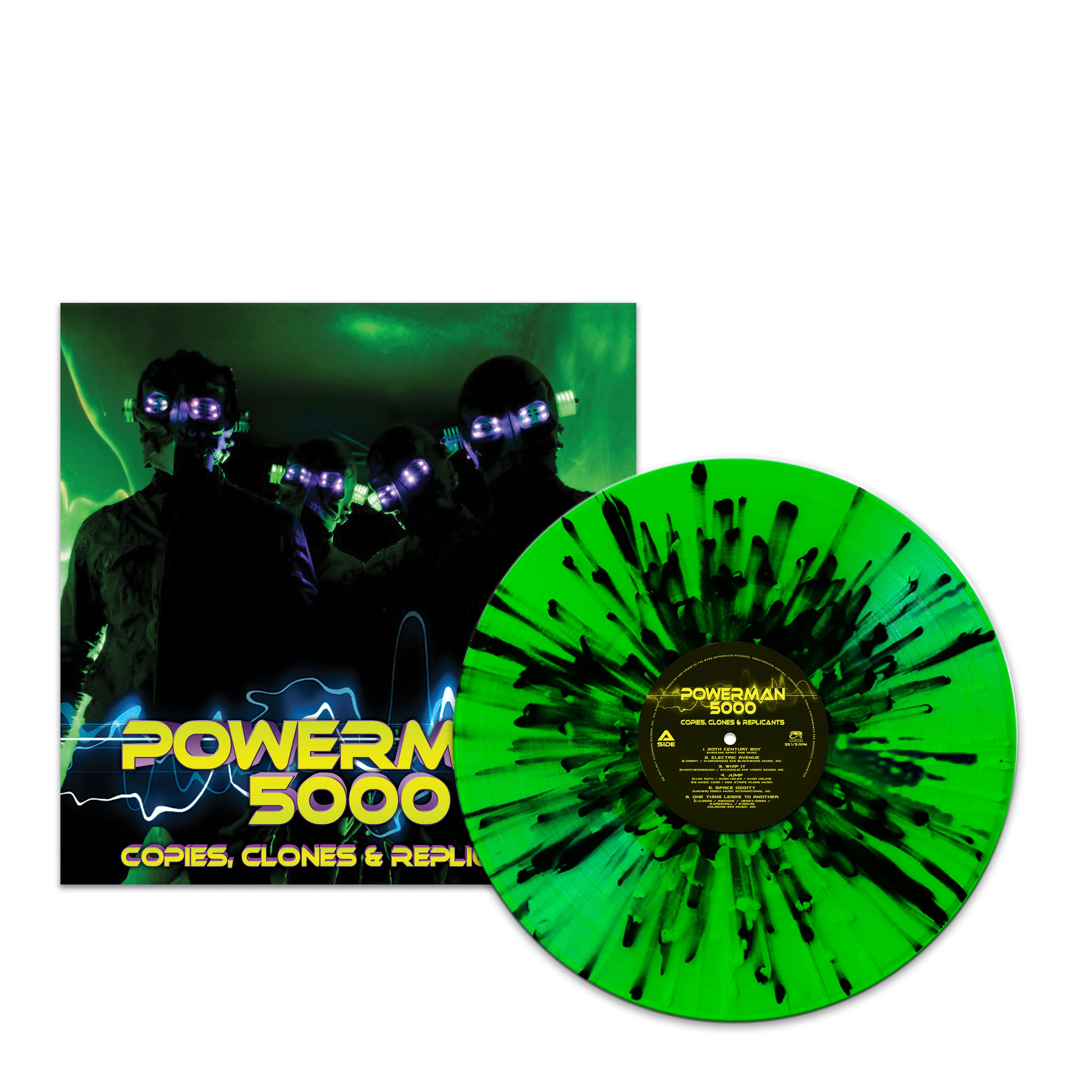 Powerman 5000 - Copies, Clones & Replicants (Green-Black Splatter Vinyl) - Image 3
