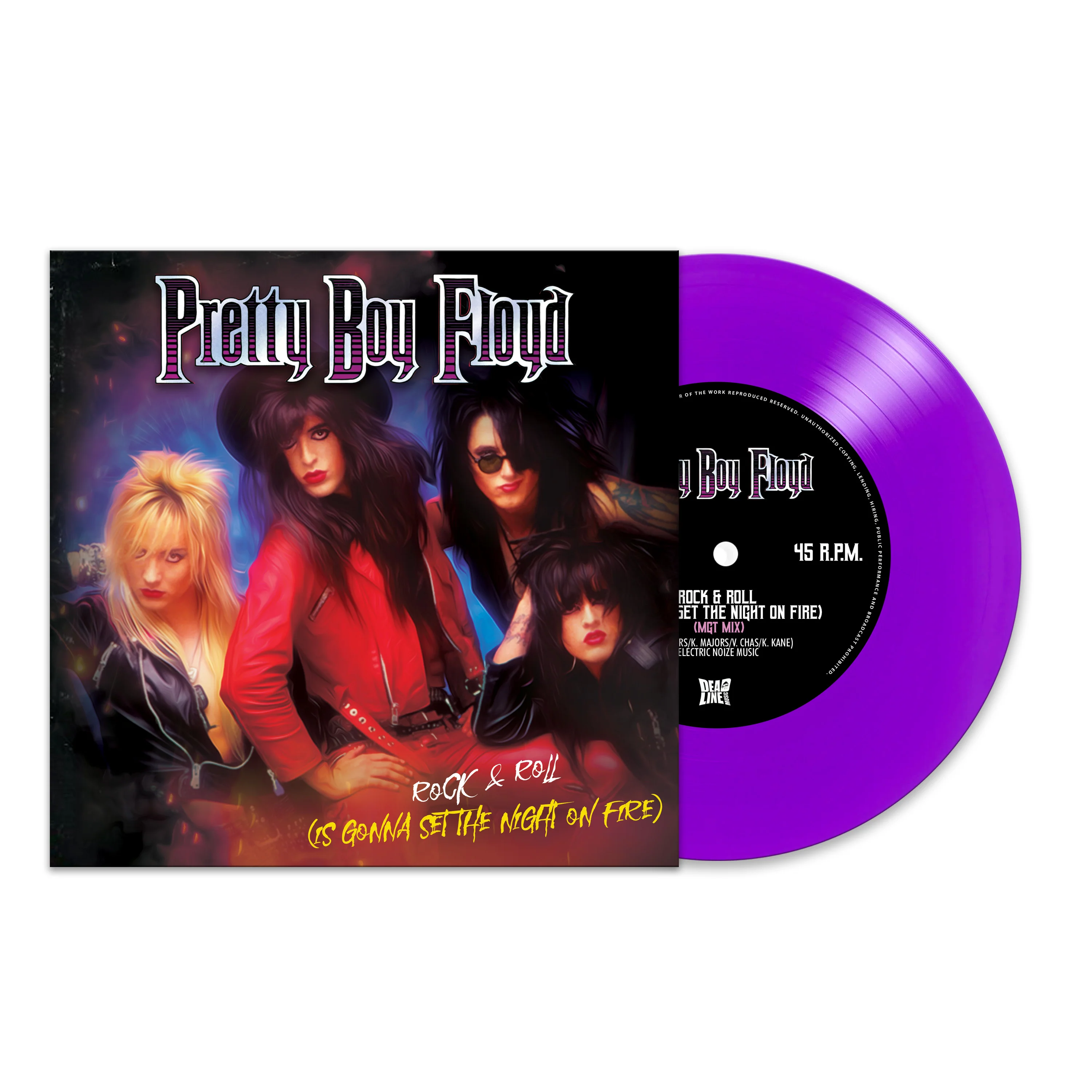 Pretty Boy Floyd - Rock & Roll (Is Gonna Set The Night on Fire) (Limited Edition 7" Colored Vinyl) - Image 3