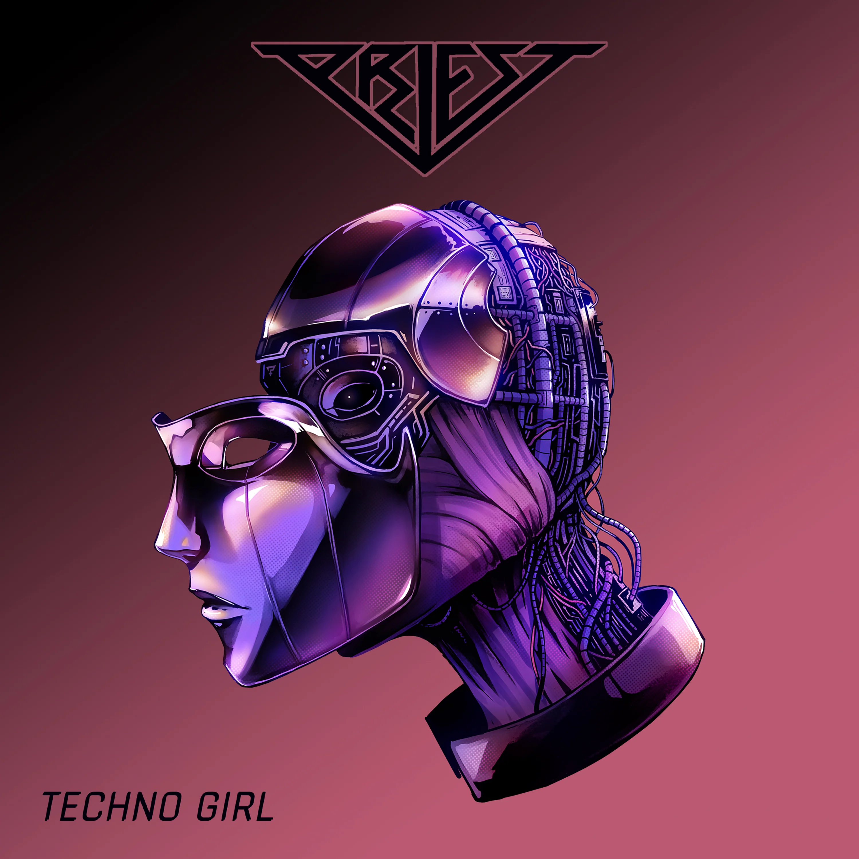 Priest - Techno Girl  (Limited Edition Purple 7" Vinyl) - Image 3
