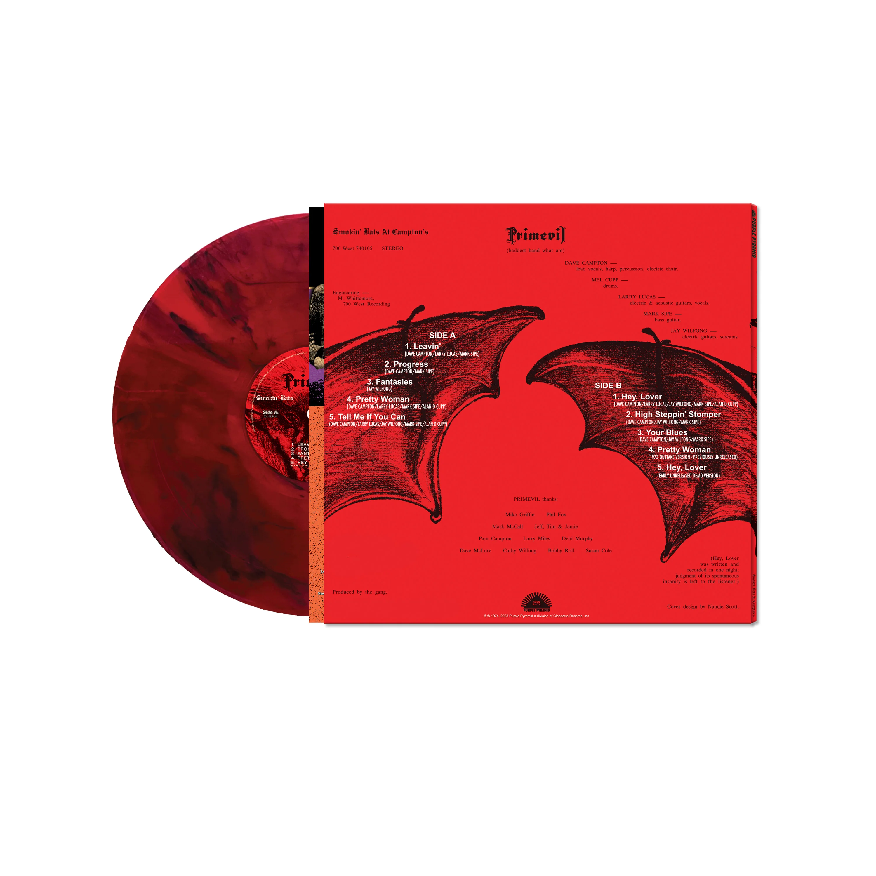 Primevil - Smokin' Bats At Campton's (Red Marble Vinyl) - Image 2
