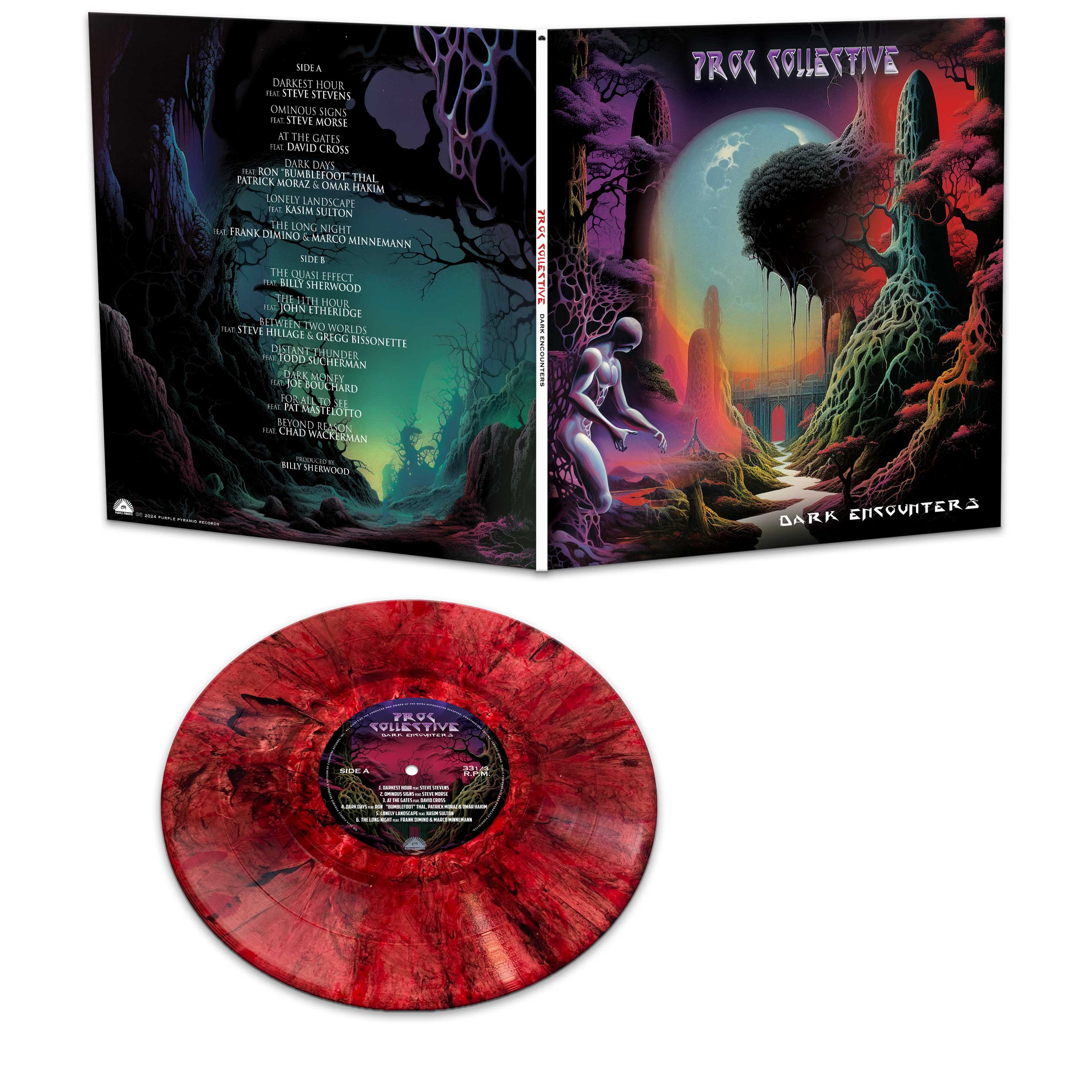 Prog Collective – Dark Encounters (Red Marble Vinyl) - Image 2