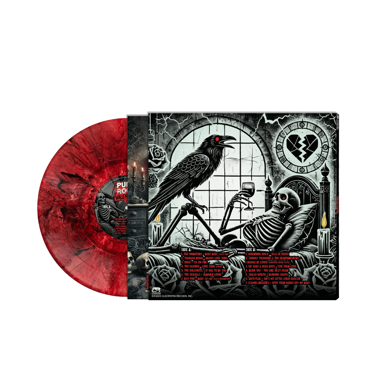 Punk Rock Valentines (Red Marble Vinyl LP) - Image 2