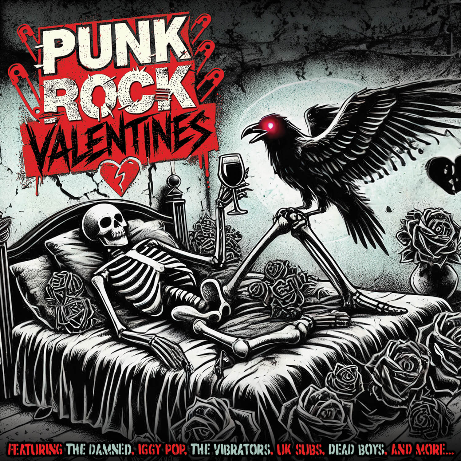 Punk Rock Valentines (Red Marble Vinyl LP) - Image 3