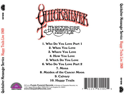 Quicksilver Messenger Service - Happy Trails Live 1969 (CD) - Image 2