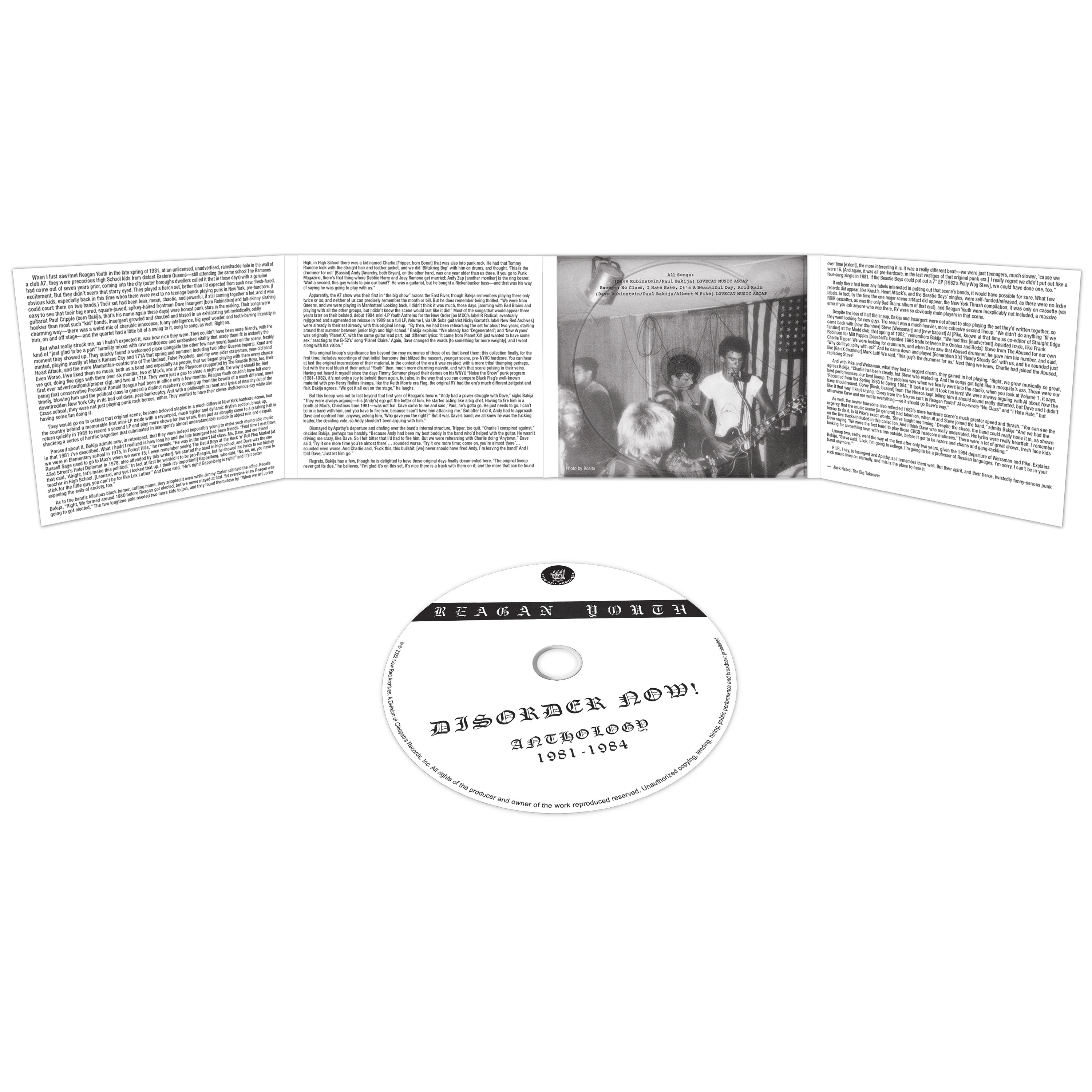 Reagan Youth - Disorder Now! Anthology 1981-1984 (CD) - Image 3