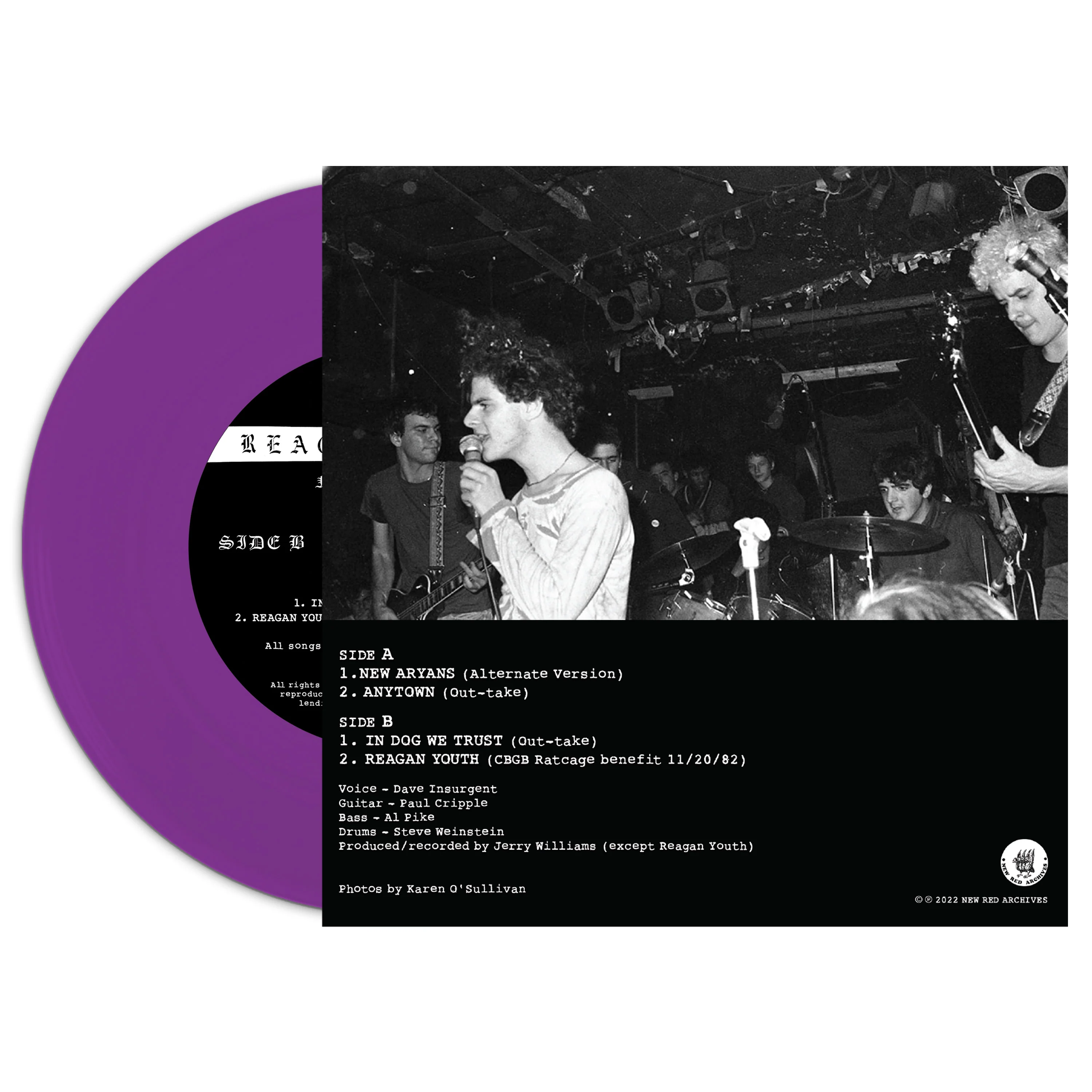 Reagan Youth - New Aryans (Purple 7" Vinyl) - Image 2