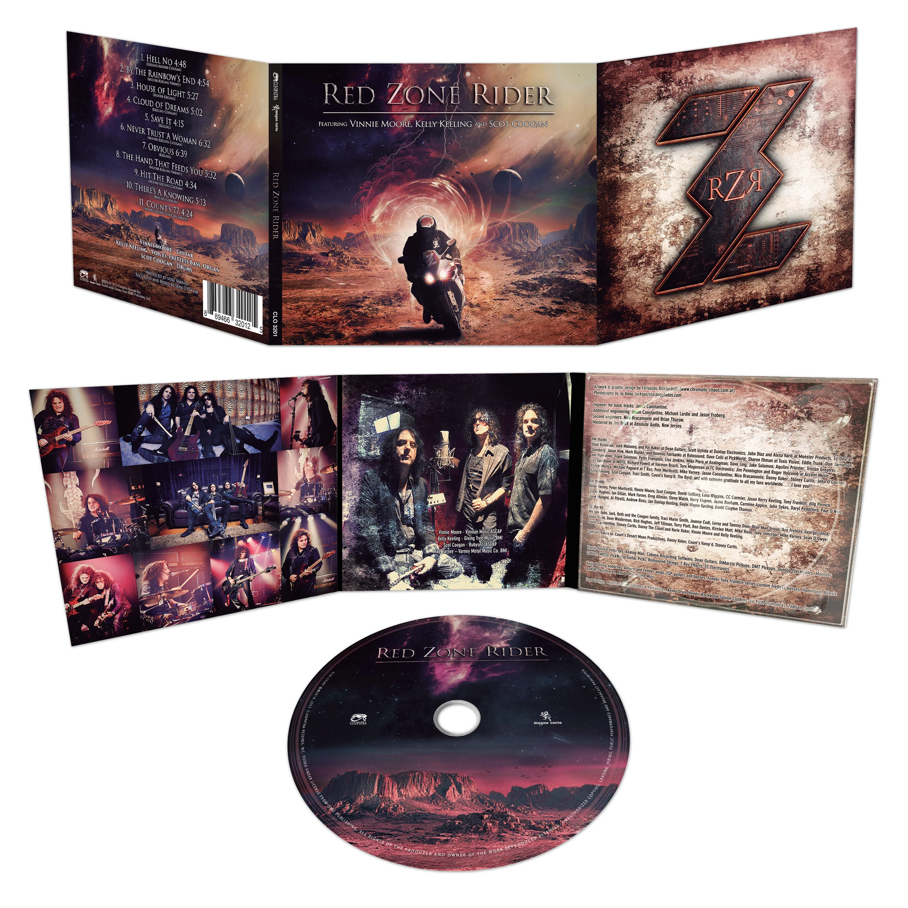 Red Zone Rider - Featuring Vinnie Moore, Kelly Keeling and Scot Coogan (CD Digipak) - Image 3