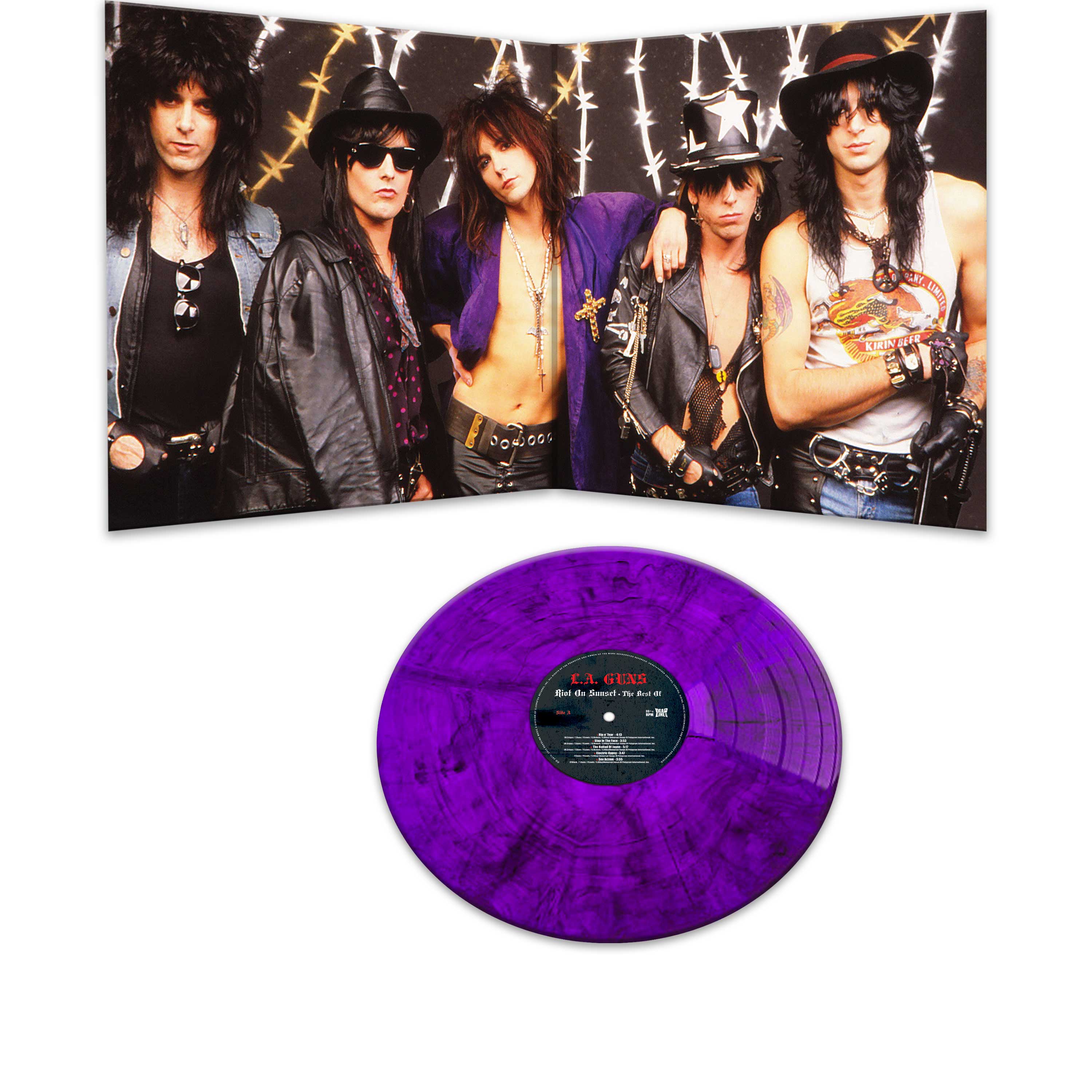 L.A. Guns - Riot On Sunset - The Best Of (Purple Marble Vinyl) - Image 2