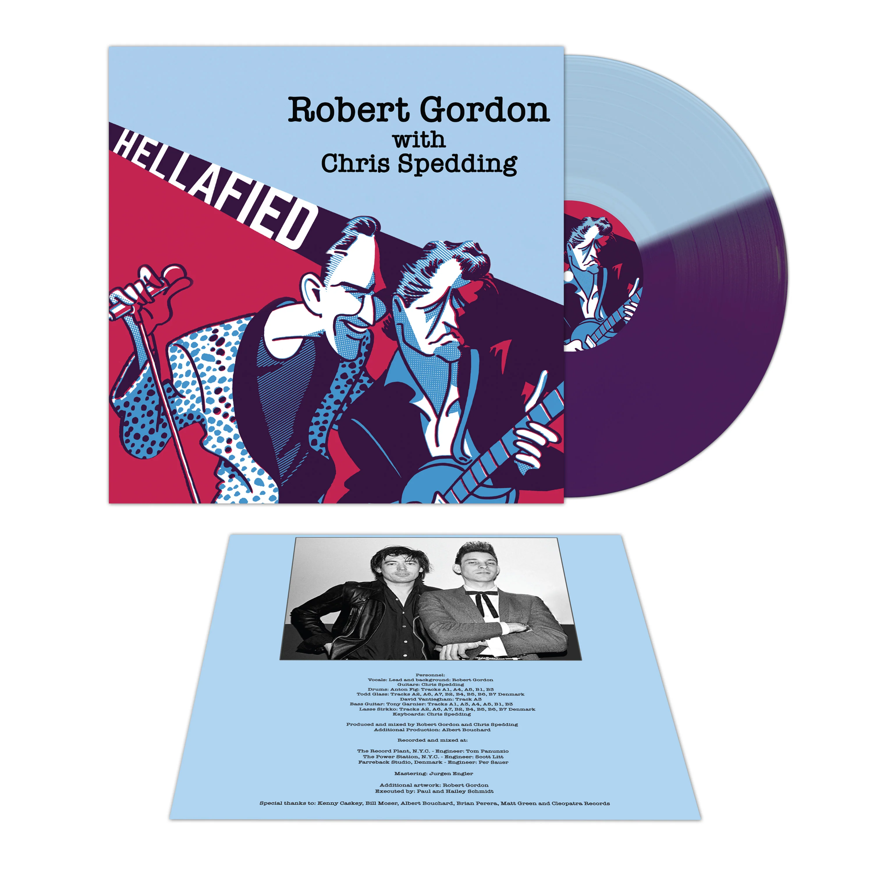 Robert Gordon & Chris Spedding - Hellafied (Blue-Purple Vinyl) - Image 2