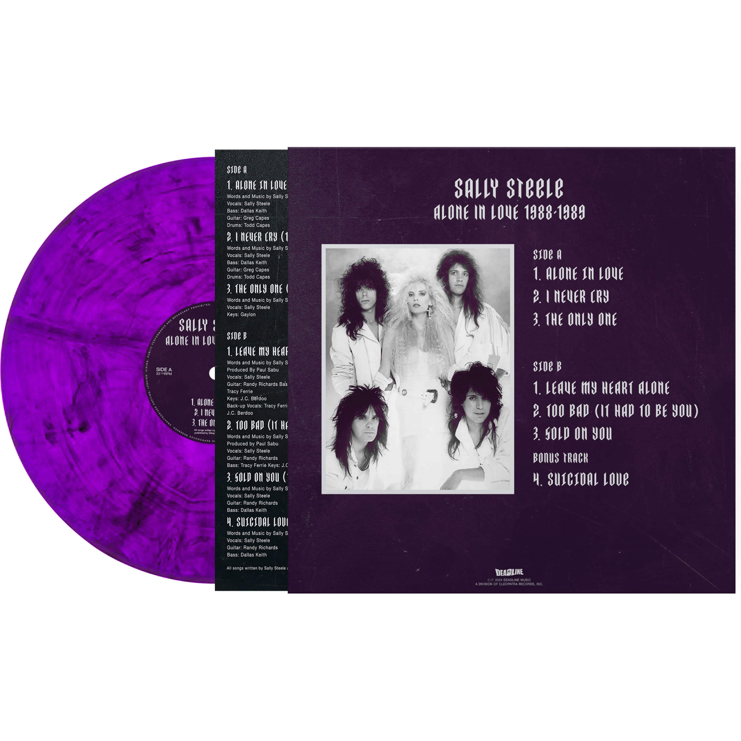 Sally Steele - Alone In Love 1988-1989 (Purple Marble Vinyl) - Image 2