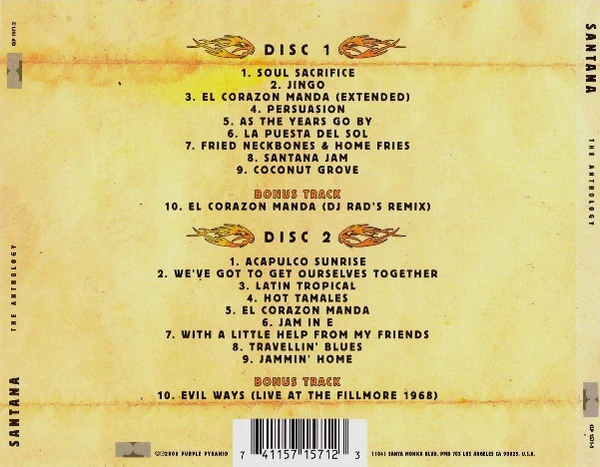 Santana - The Anthology (2 CD) - Image 2