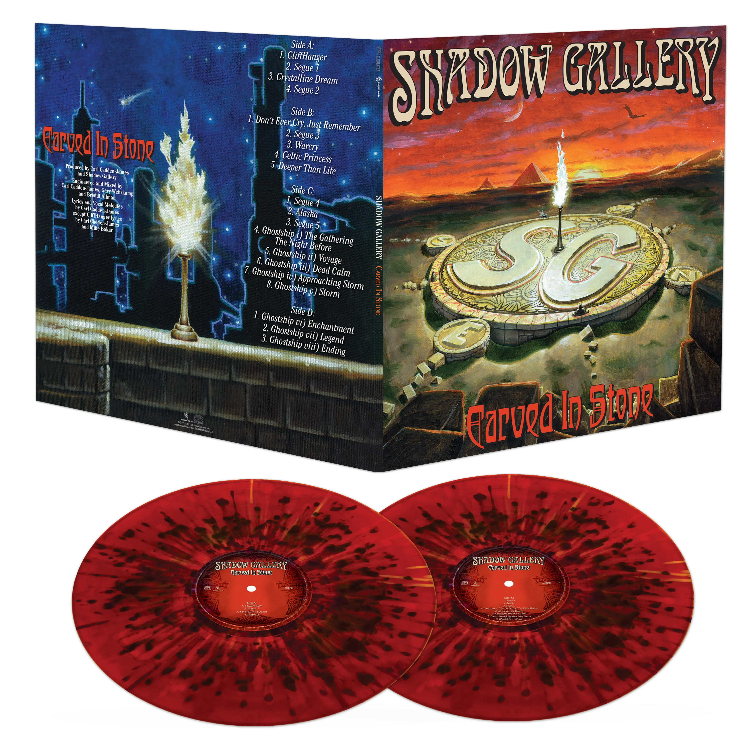 Shadow Gallery - Carved In Stone (Red-Black Splatter Double Vinyl) - Image 2