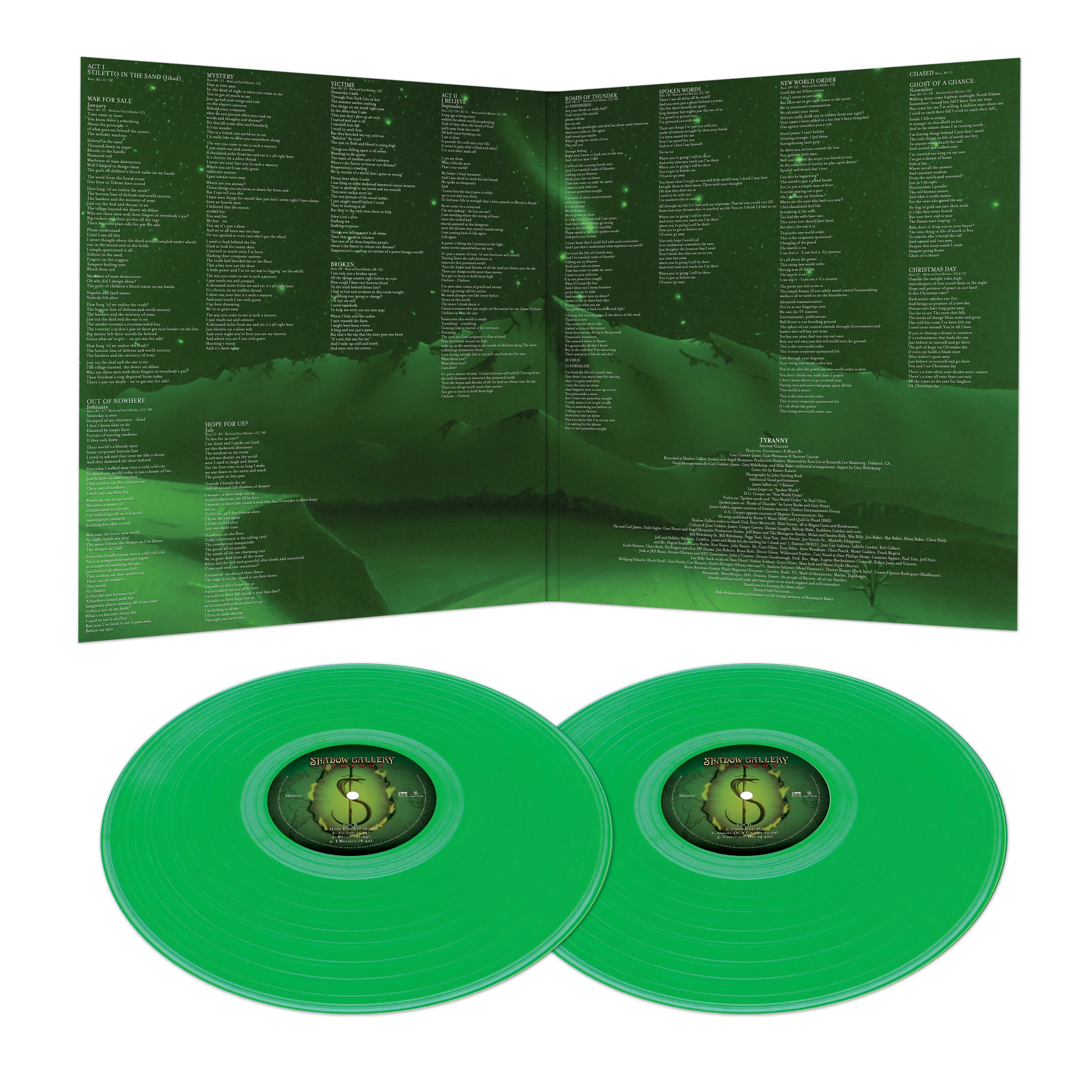 Shadow Gallery - Tyranny  (Double Green Vinyl LP) - Image 3