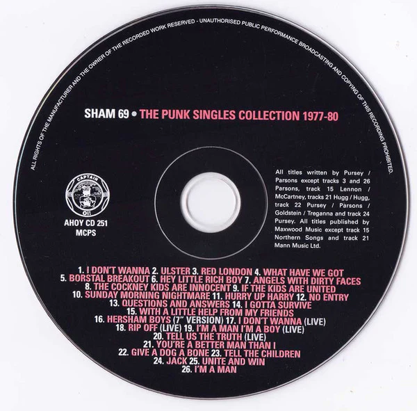 Sham 69 - The Punk Singles Collection 1977-80 (CD) - Image 4