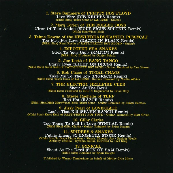 Shout At The Remix - A Tribute To Motley Crue (CD) - Image 4