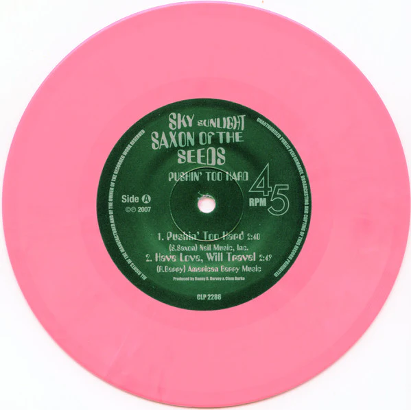 Sky "Sunlight" Saxon - Pushin' Too Hard (Limited Edition Pink 7" Vinyl) - Image 3