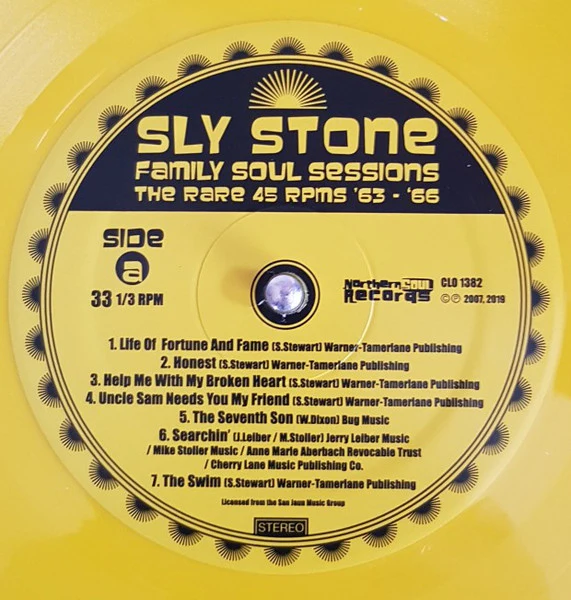 Sly Stone - Family Soul Sessions - The Rare 45 RPMs '63-'66 (Yellow LP) - Image 3